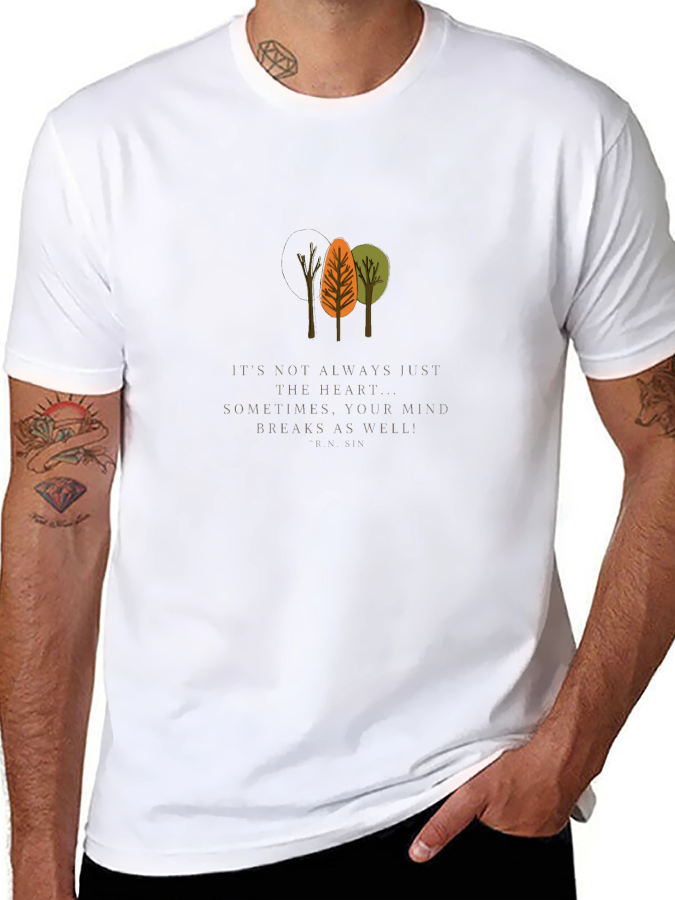 Mind Breaks Tree Graphic Tee - Unisex Black T-Shirt
