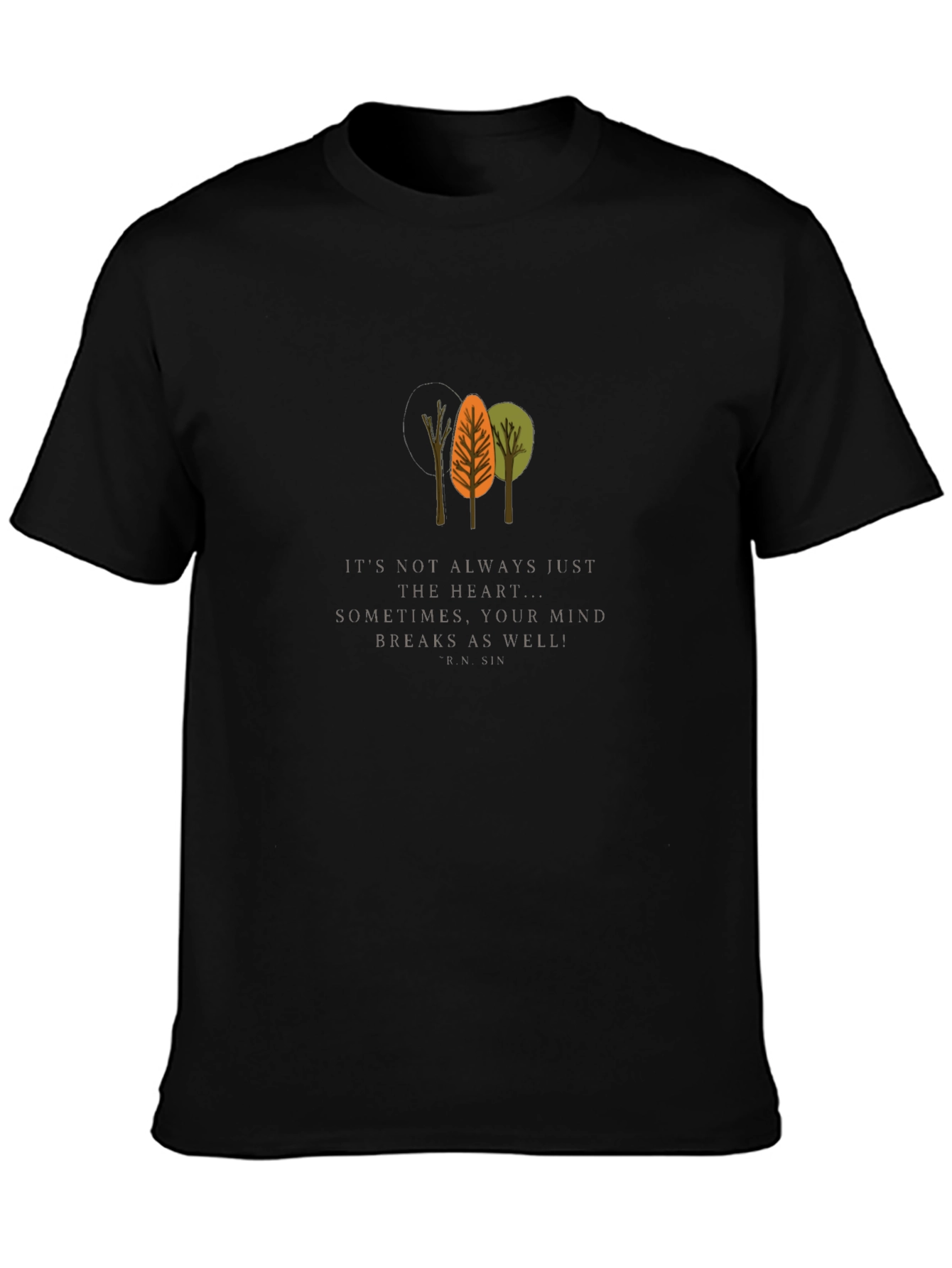 Mind Breaks Tree Graphic Tee - Unisex Black T-Shirt