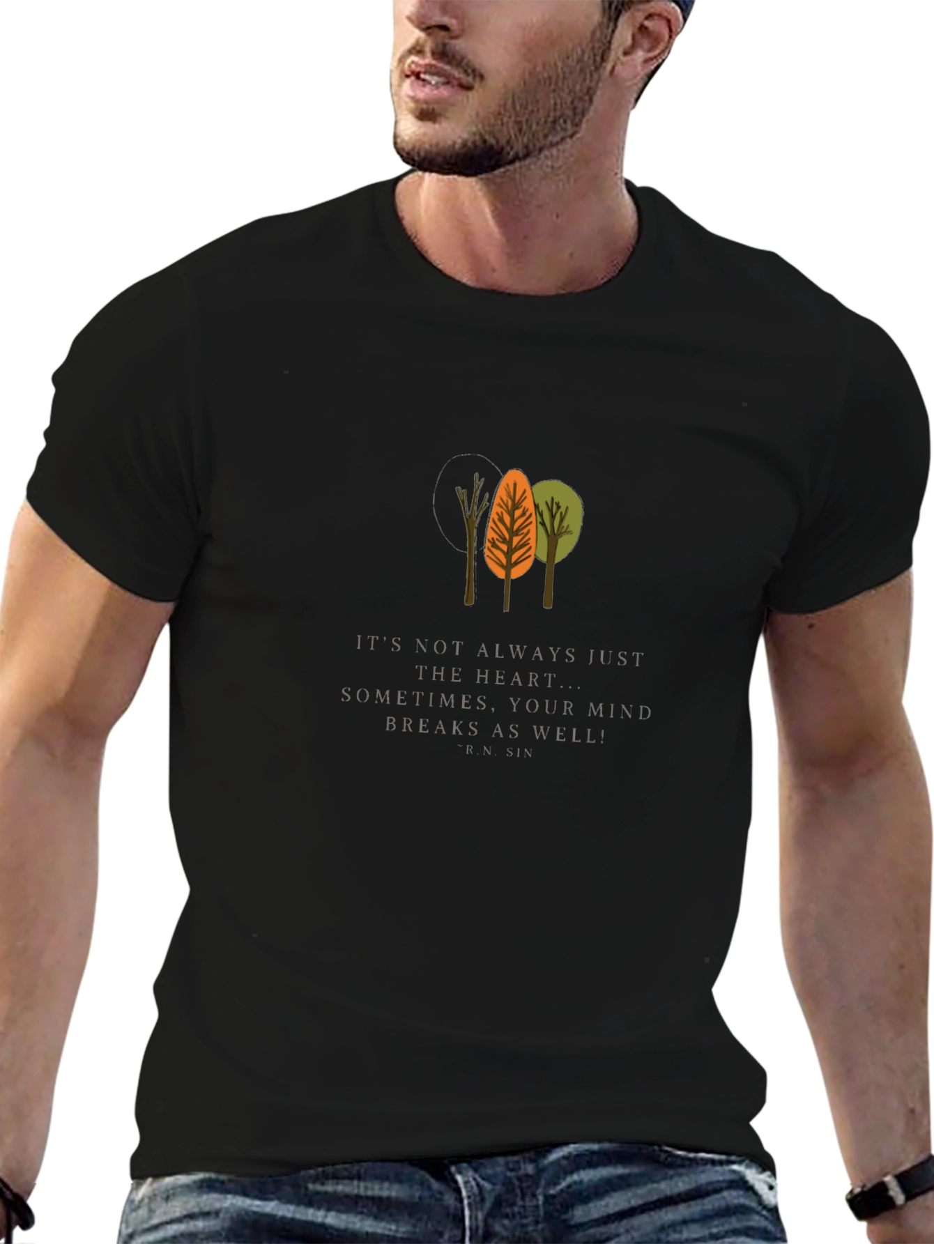 Mind Breaks Tree Graphic Tee - Unisex Black T-Shirt