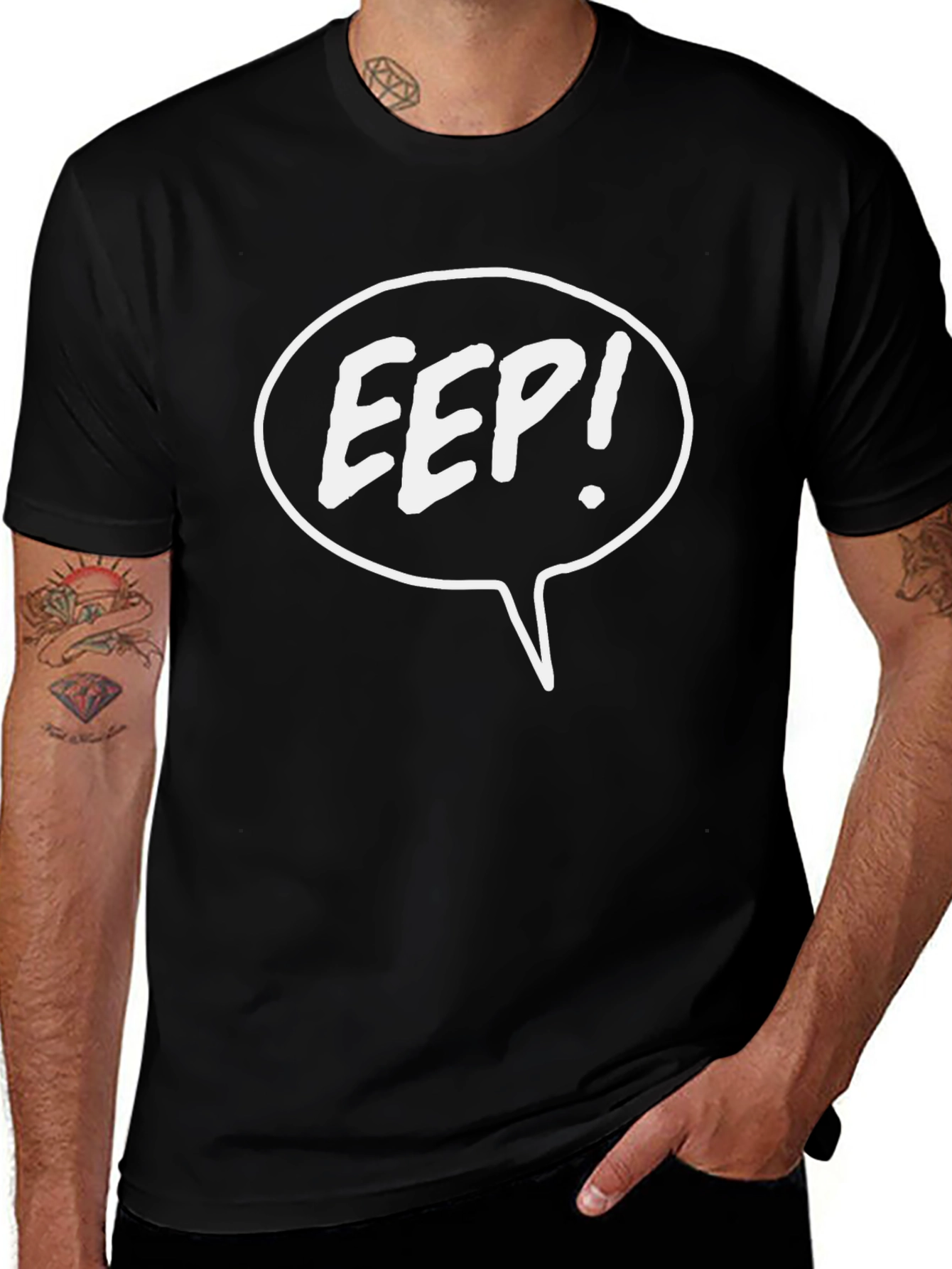Eep! Graphic T-Shirt - Black Cotton Tee