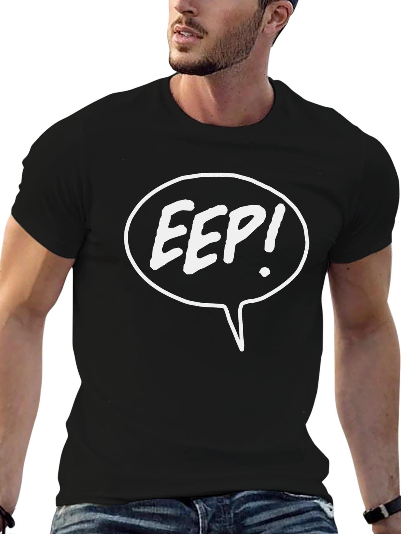 Eep! Graphic T-Shirt - Black Cotton Tee