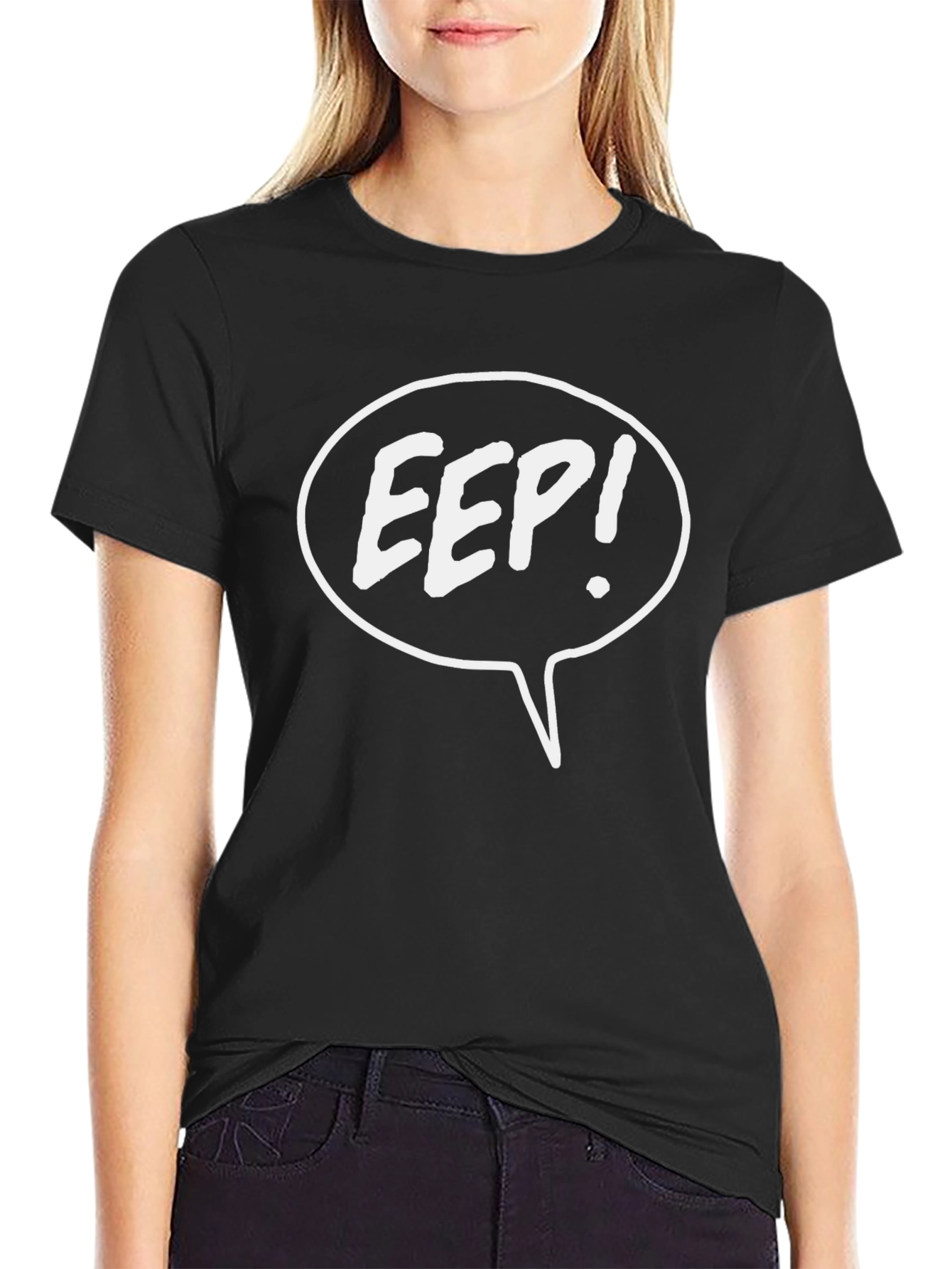 Eep! Graphic T-Shirt - Black Cotton Tee