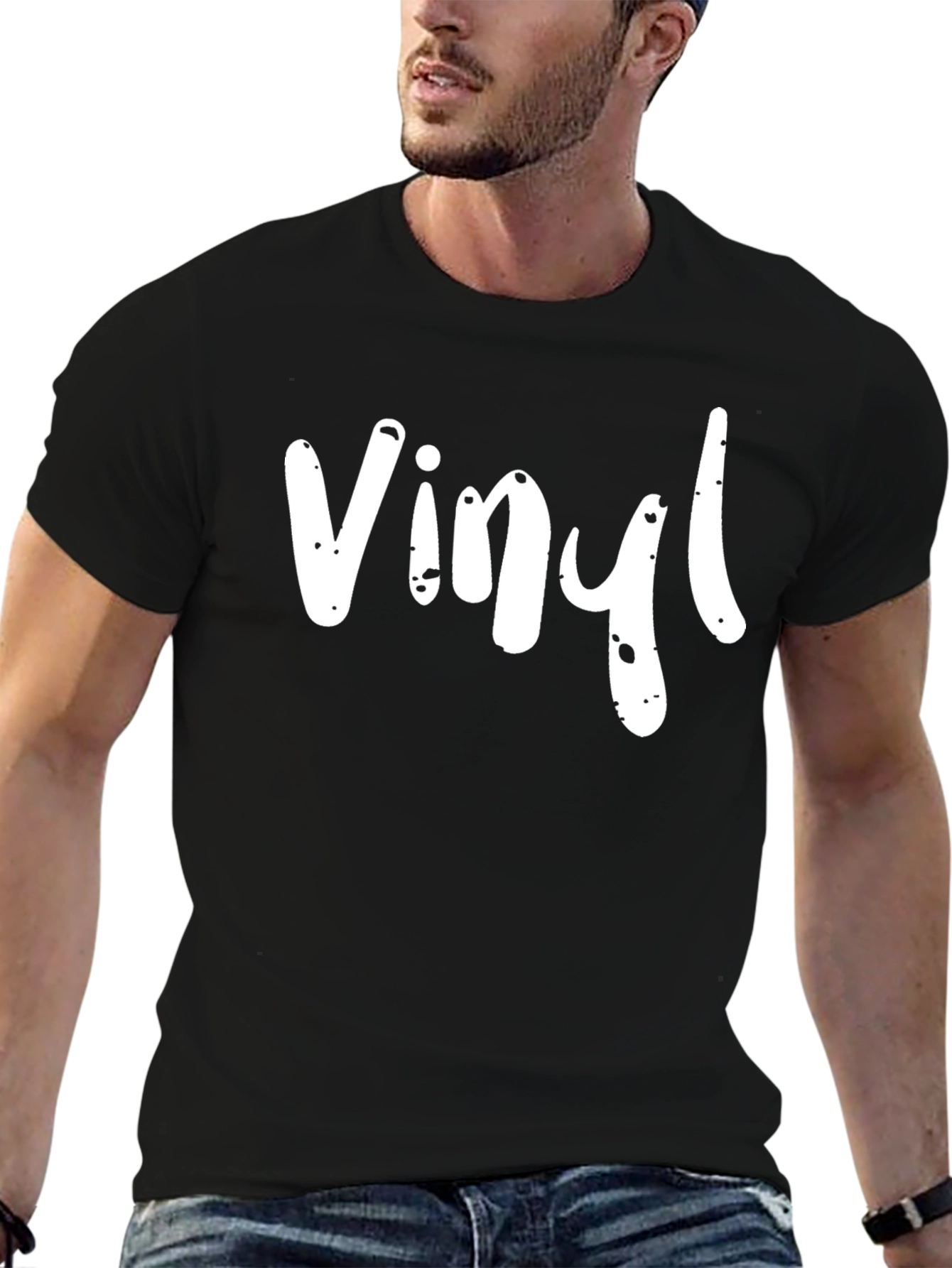 Vinyl Graphic Tee - Black
