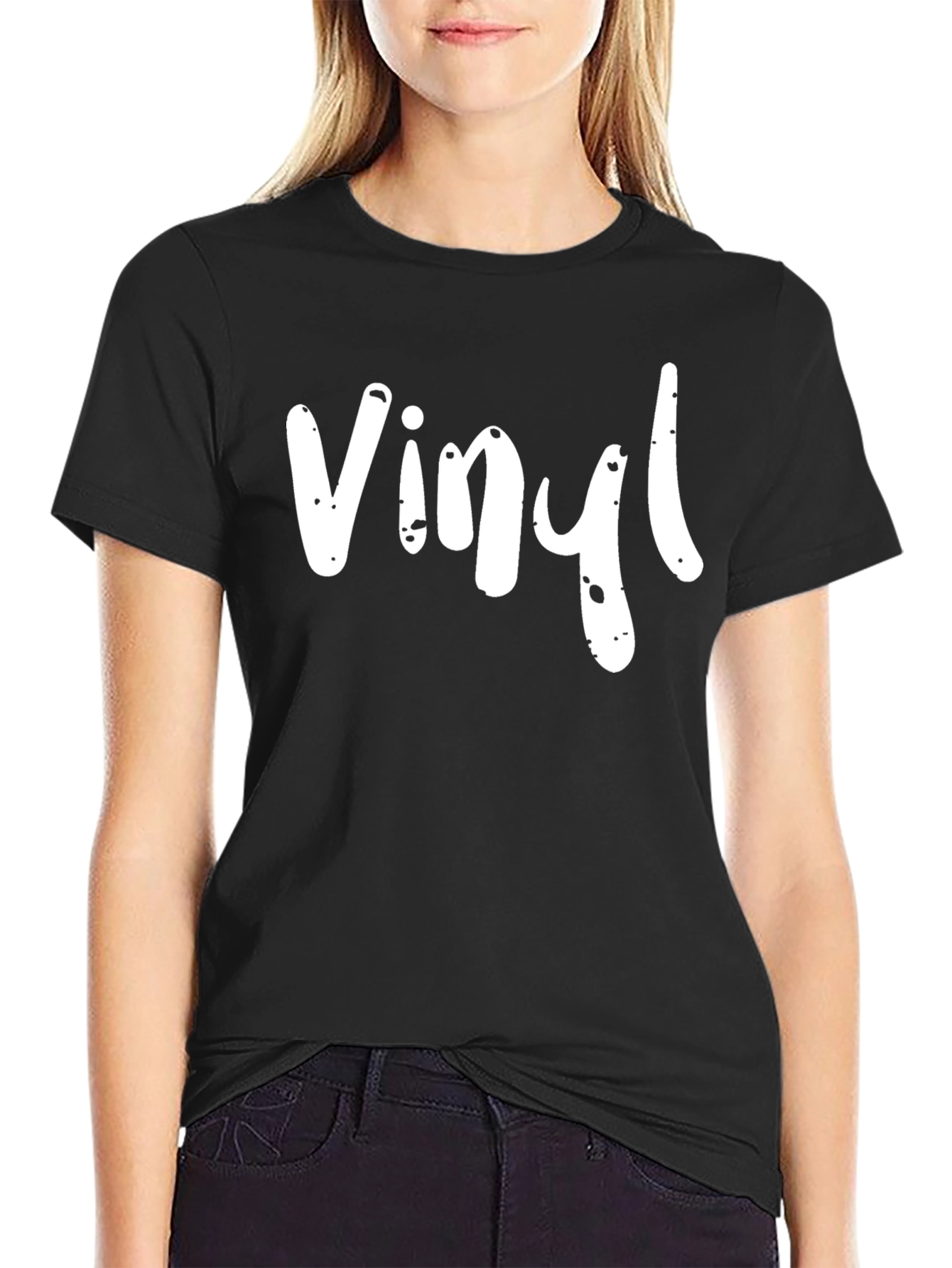 Vinyl Graphic Tee - Black