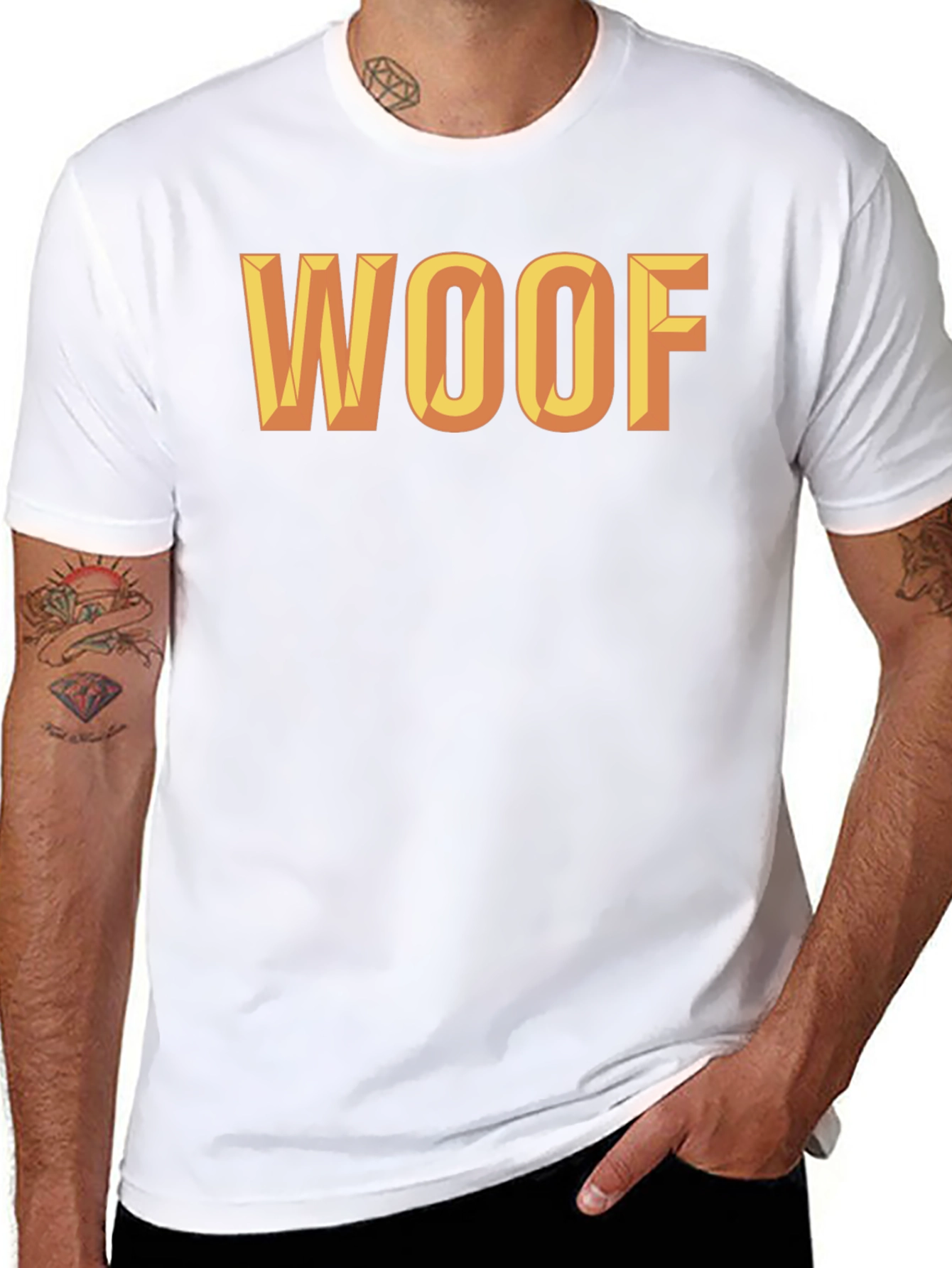 WOOF Graphic Tee - Bold Statement Shirt