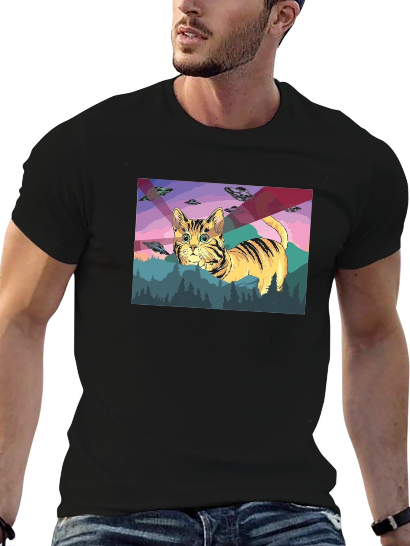 Cat UFO T-Shirt