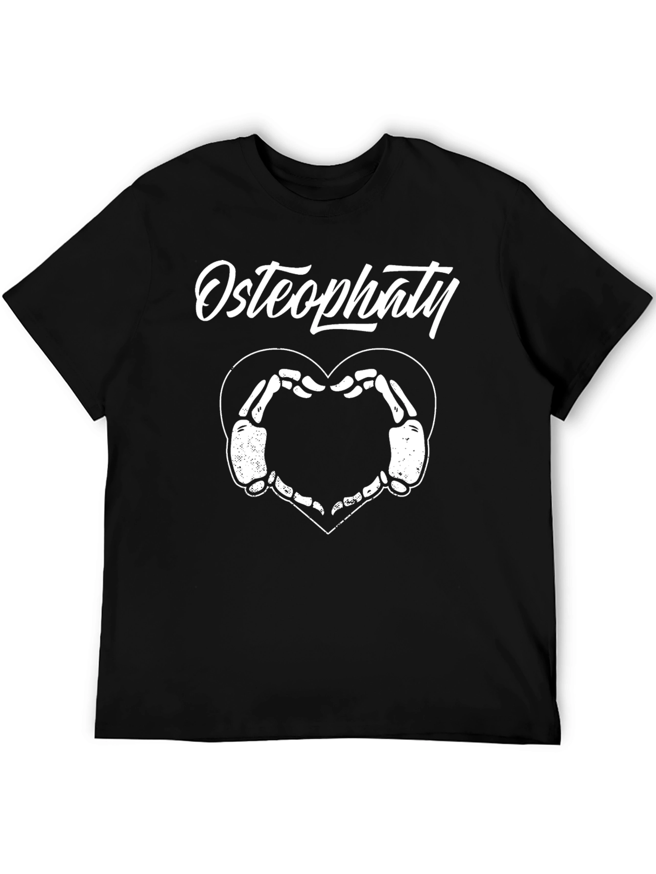 Osteopathy Heart Skeleton T-Shirt - Black