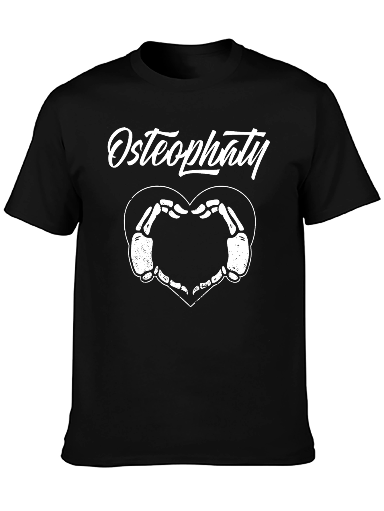 Osteopathy Heart Skeleton T-Shirt - Black