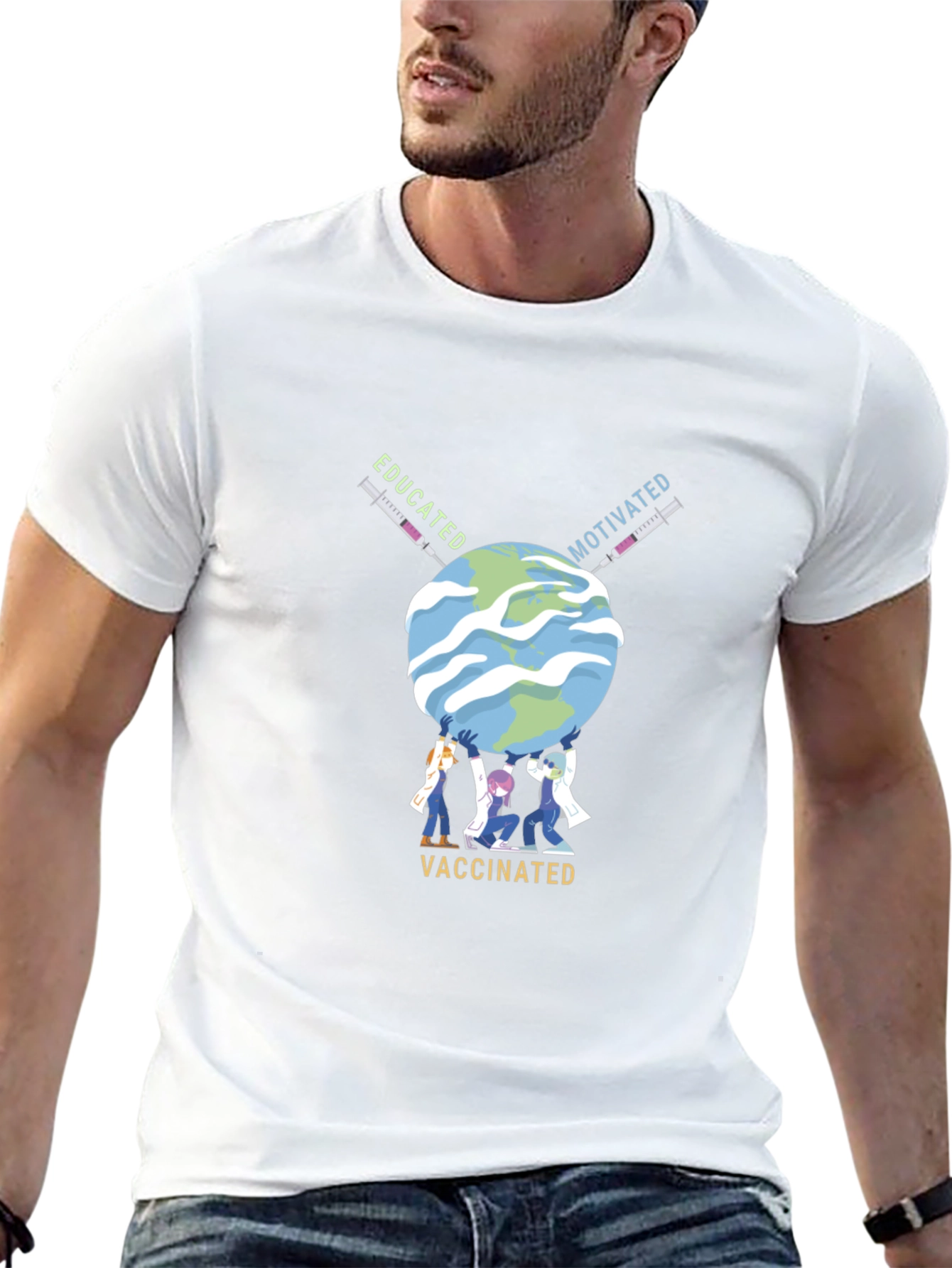 Educated Motivated Vaccinated Graphic Tee