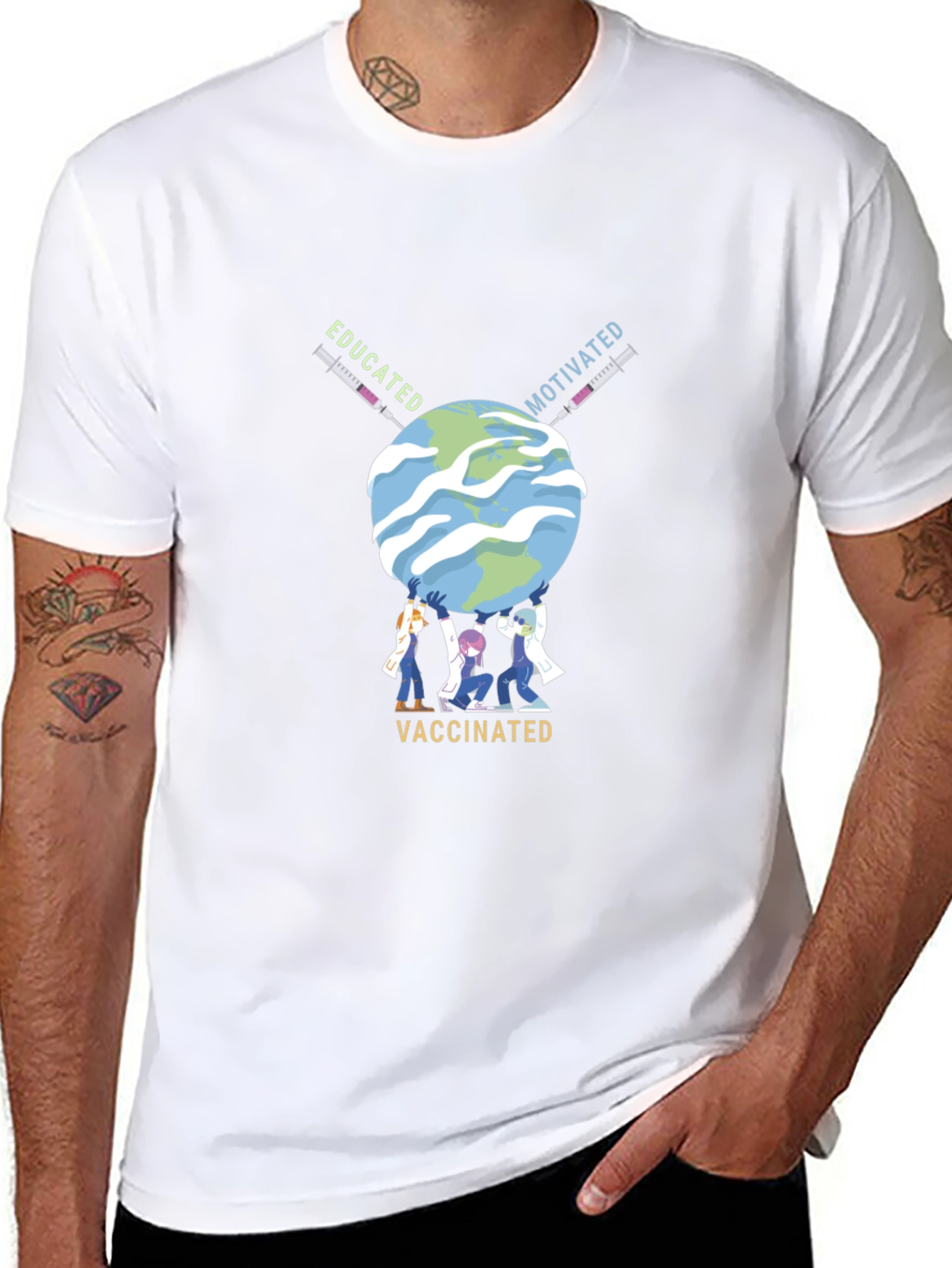 Educated Motivated Vaccinated Graphic Tee