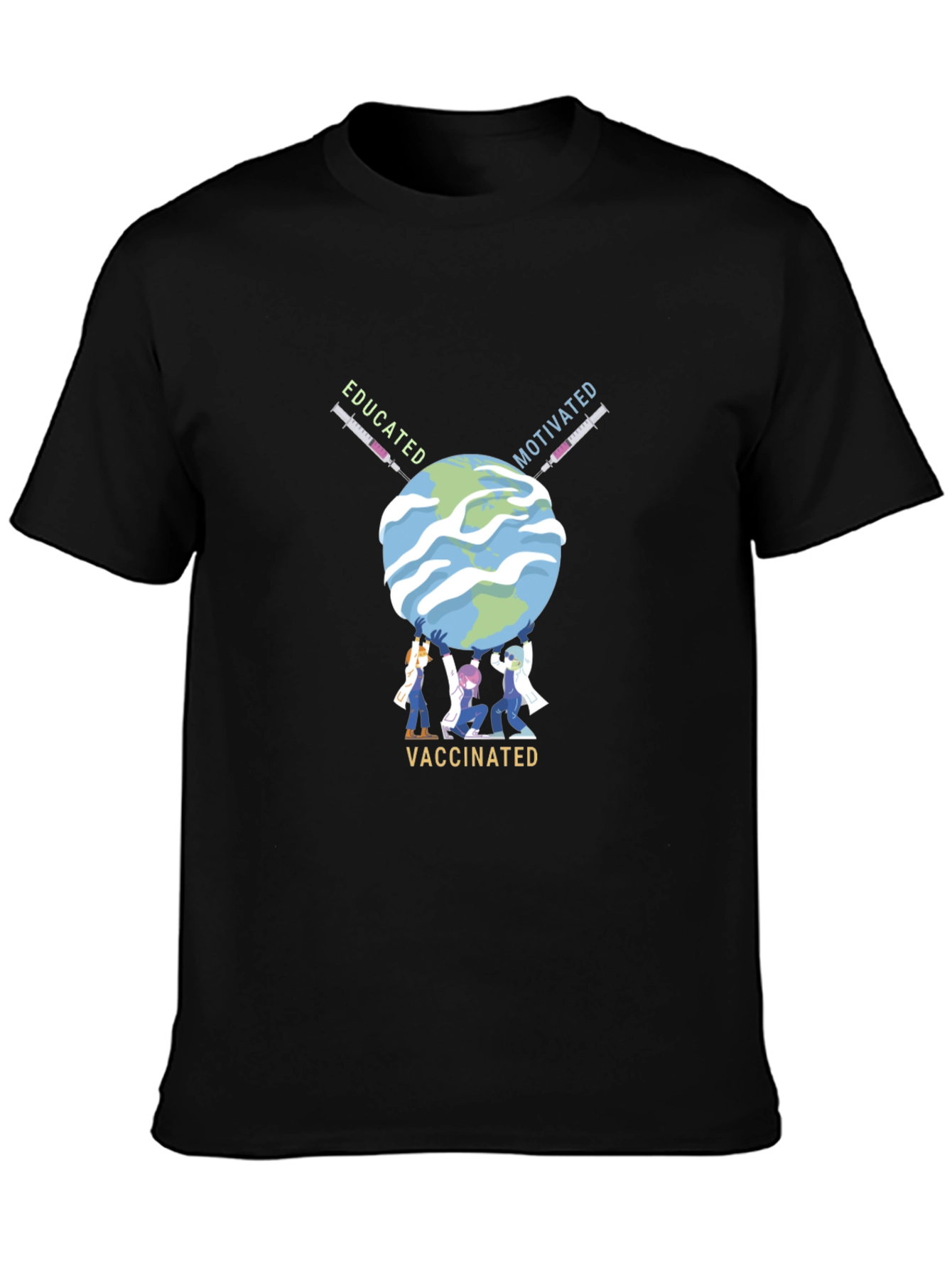 Educated Motivated Vaccinated Graphic Tee