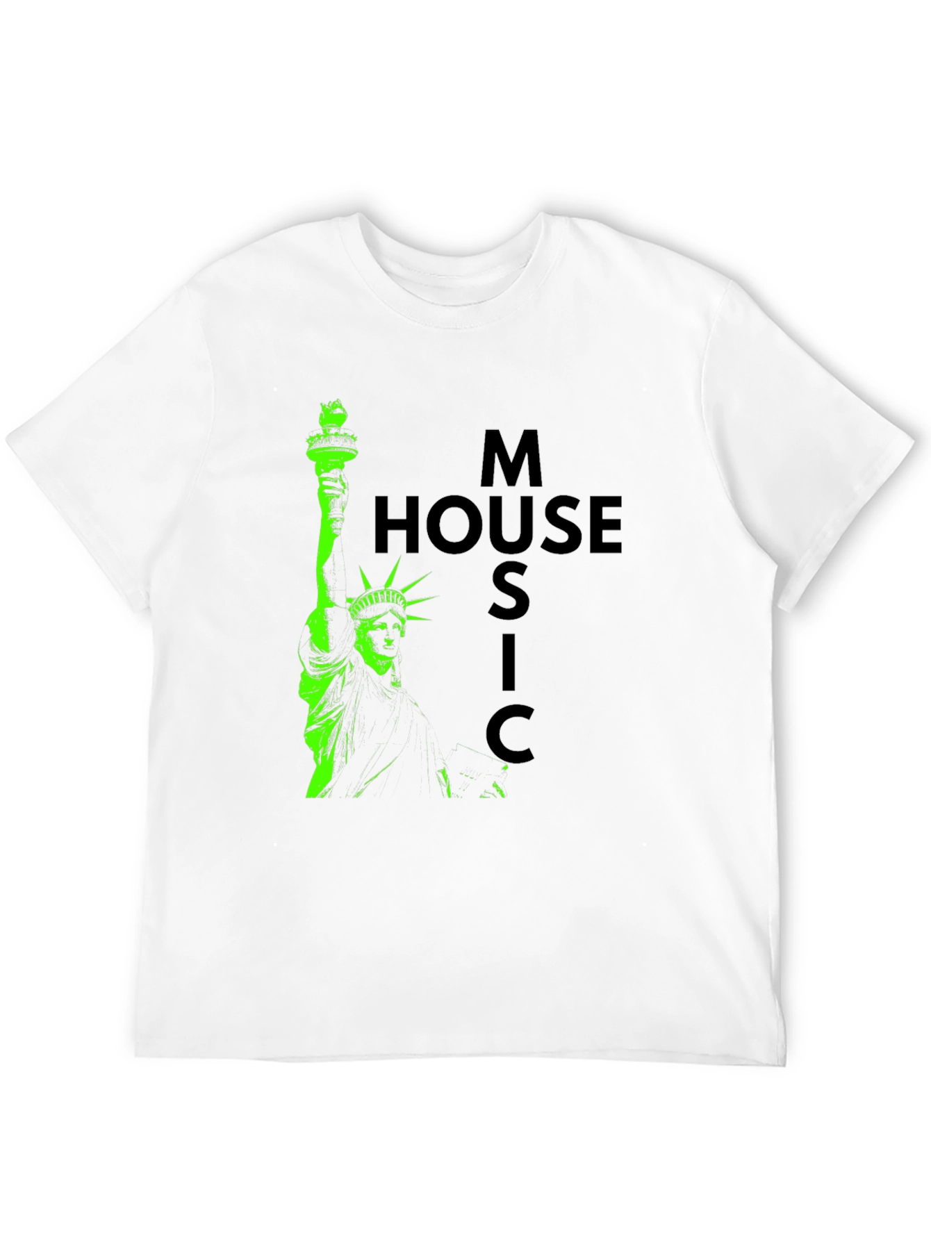 Statue of Liberty House Music Graphic Tee - Black