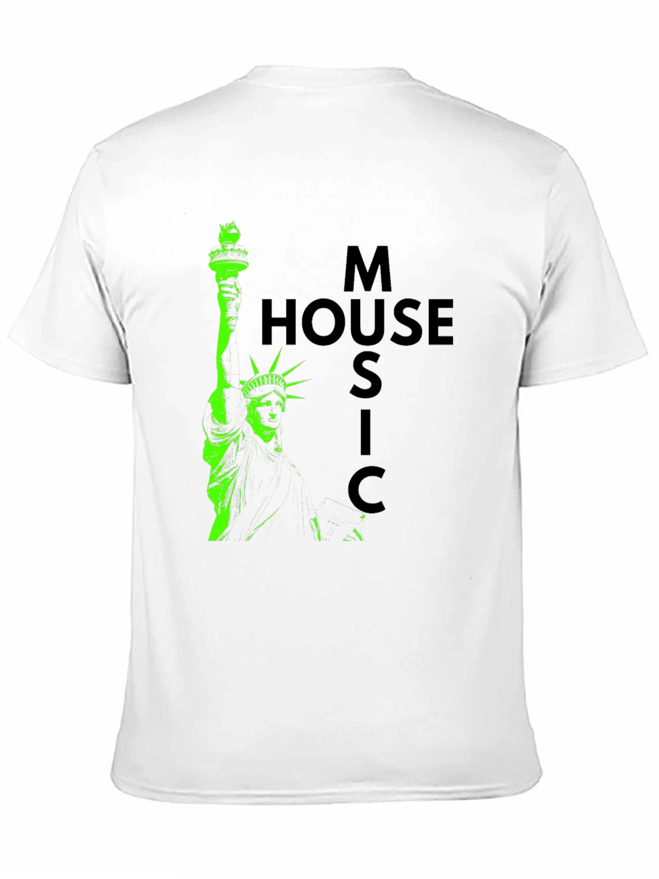 Statue of Liberty House Music Graphic Tee - Black