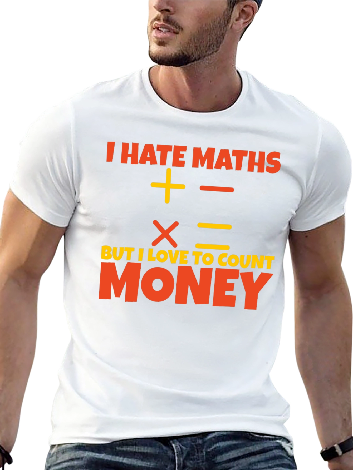I Hate Maths Money Graphic T-Shirt