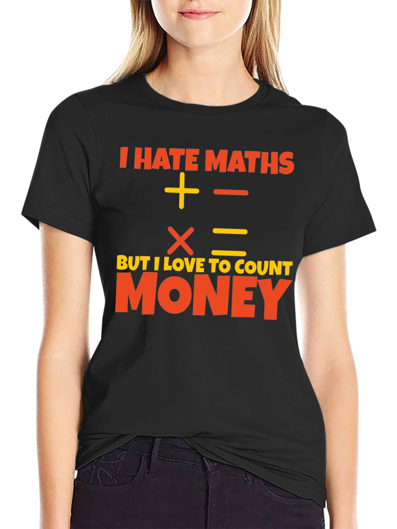 I Hate Maths Money Graphic T-Shirt