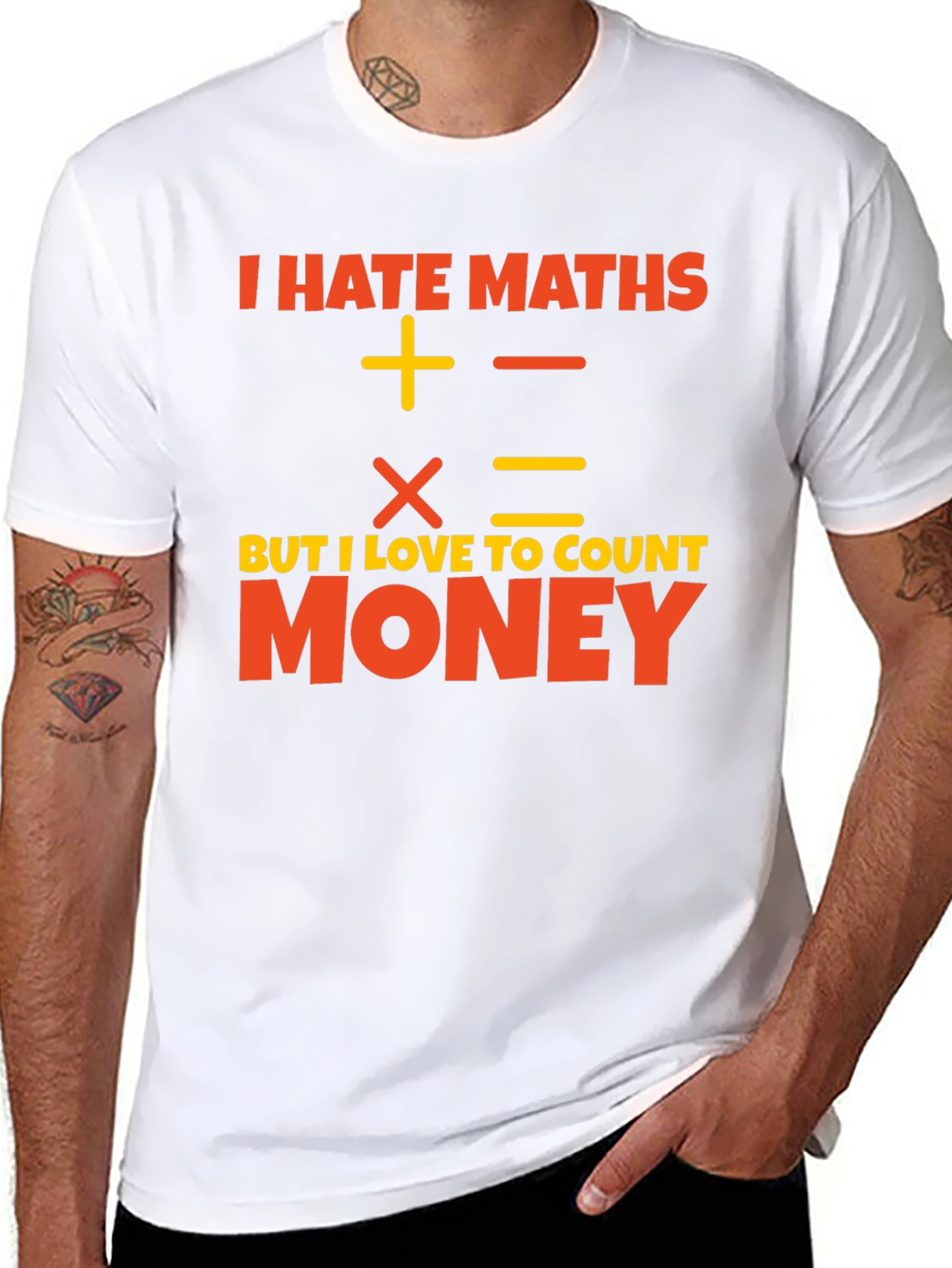 I Hate Maths Money Graphic T-Shirt