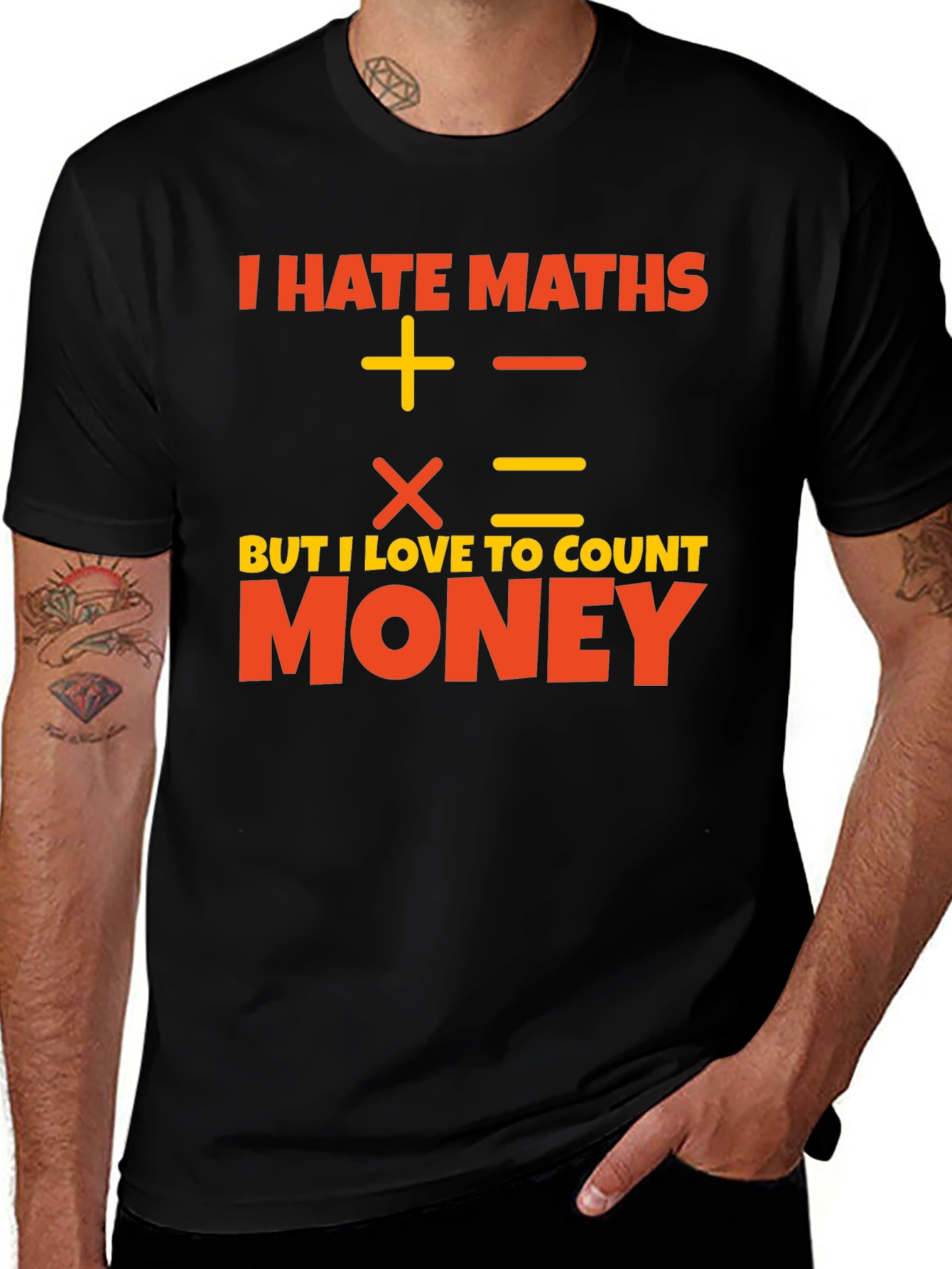 I Hate Maths Money Graphic T-Shirt