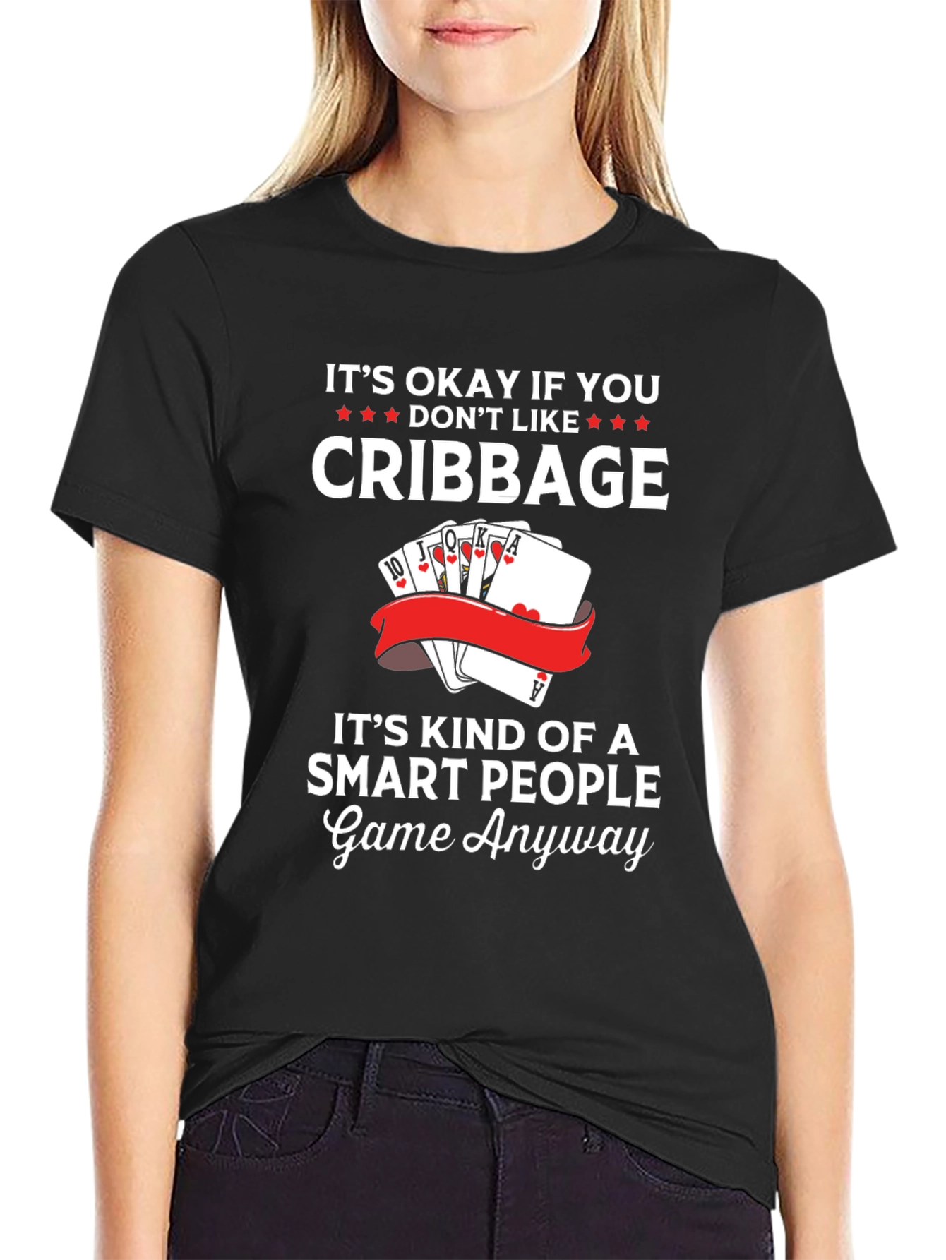 Cribbage Smart People Game Graphic T-Shirt