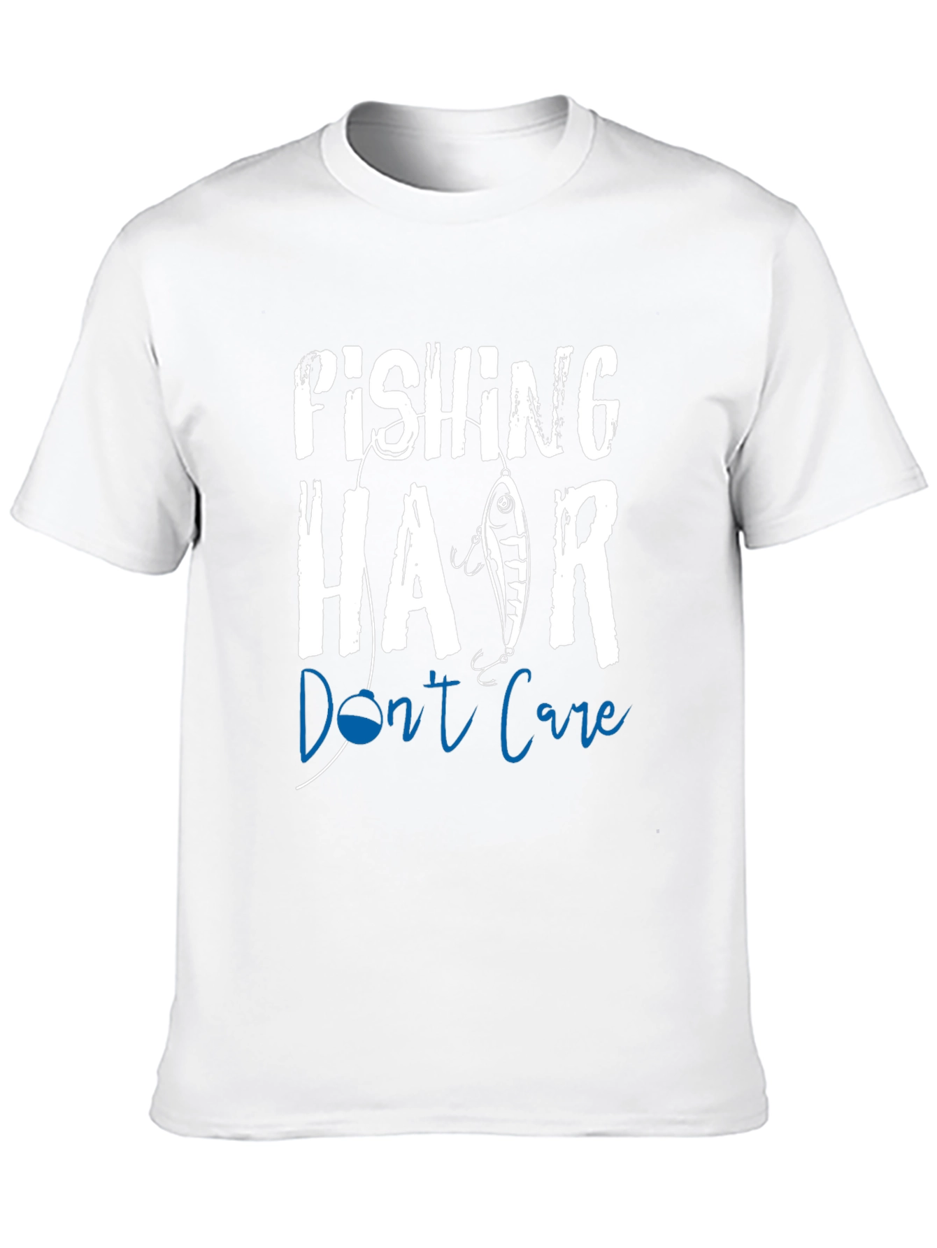 Fishing Hair Dont Care Graphic T-Shirt