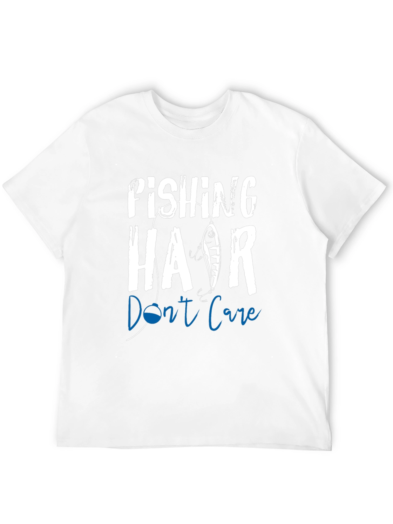 Fishing Hair Dont Care Graphic T-Shirt