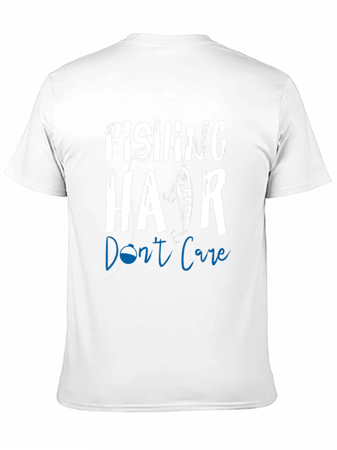 Fishing Hair Dont Care Graphic T-Shirt