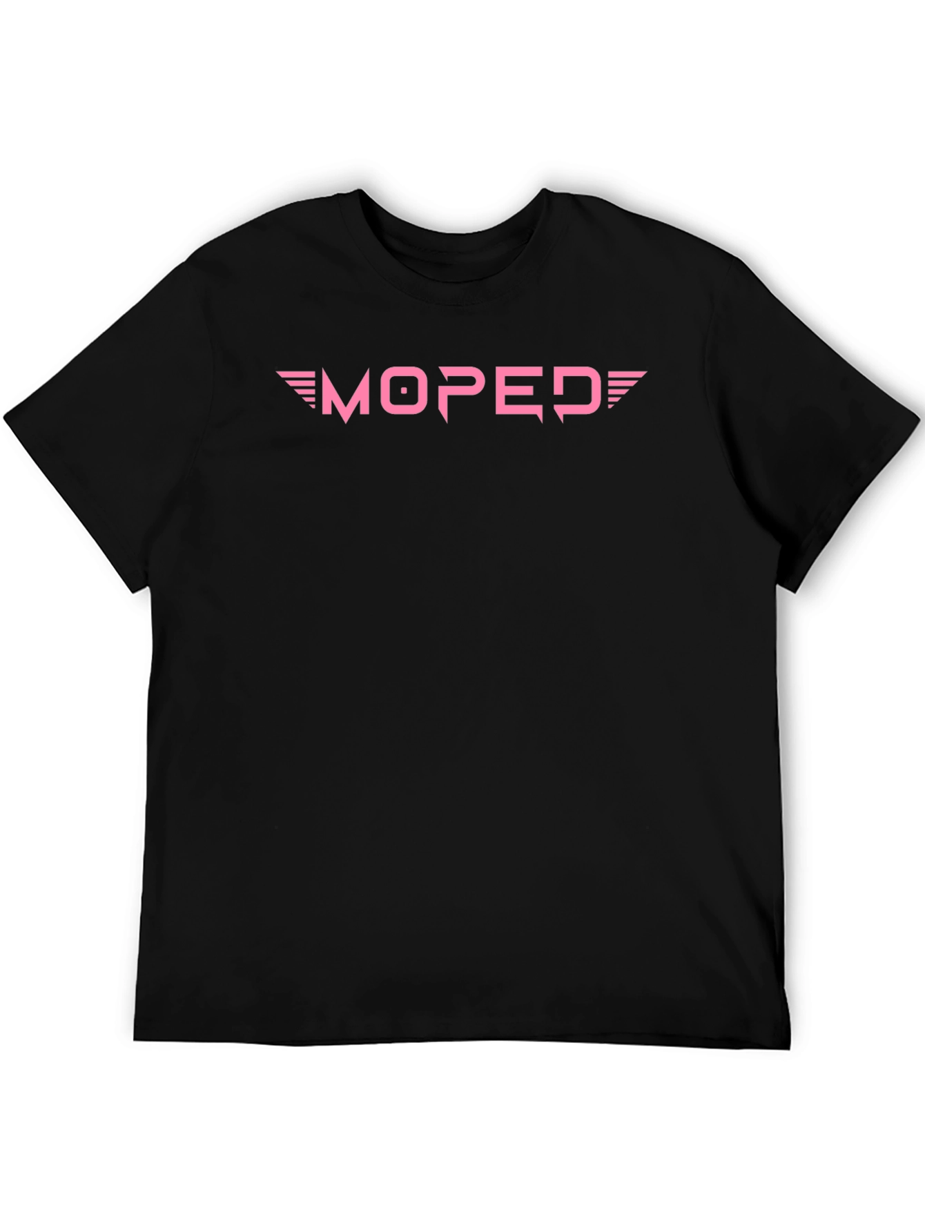 Pink Moped Graphic Black T-Shirt