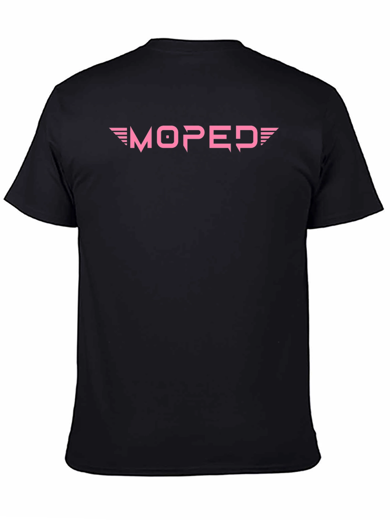 Pink Moped Graphic Black T-Shirt