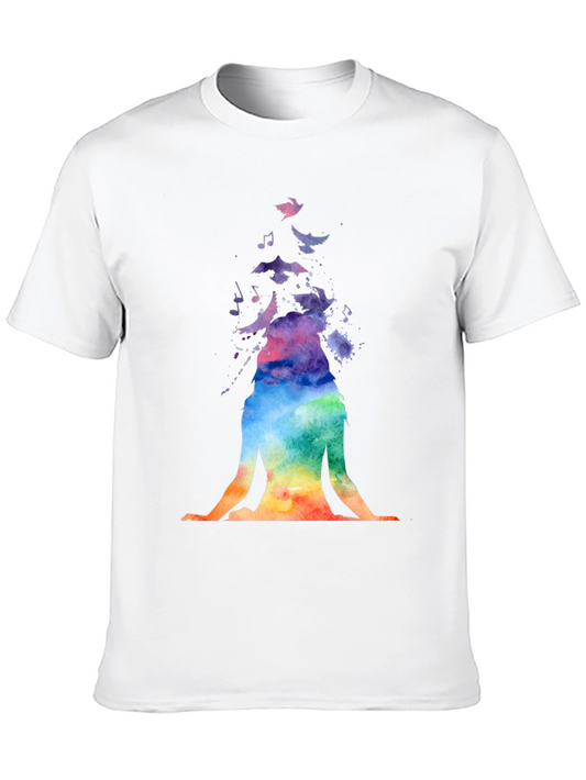 Watercolor Meditating Yoga T-Shirt
