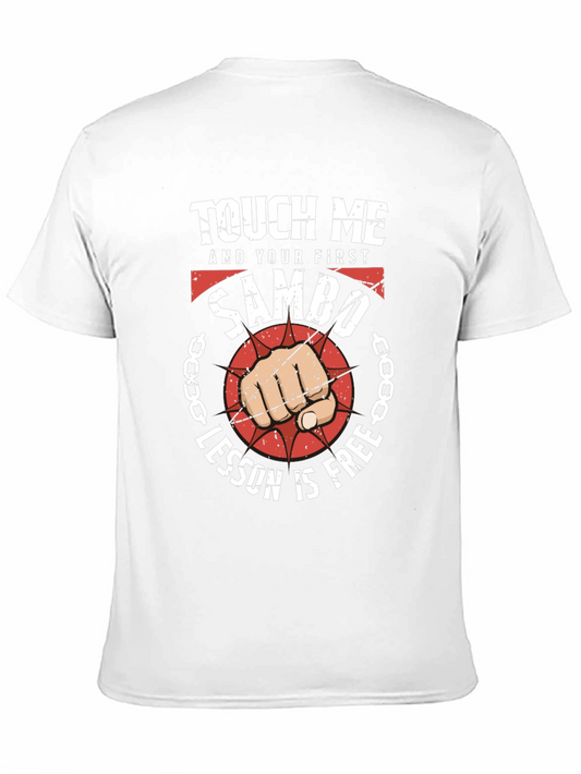 Sambo Free Lesson Graphic Tee - Martial Arts Humor Shirt