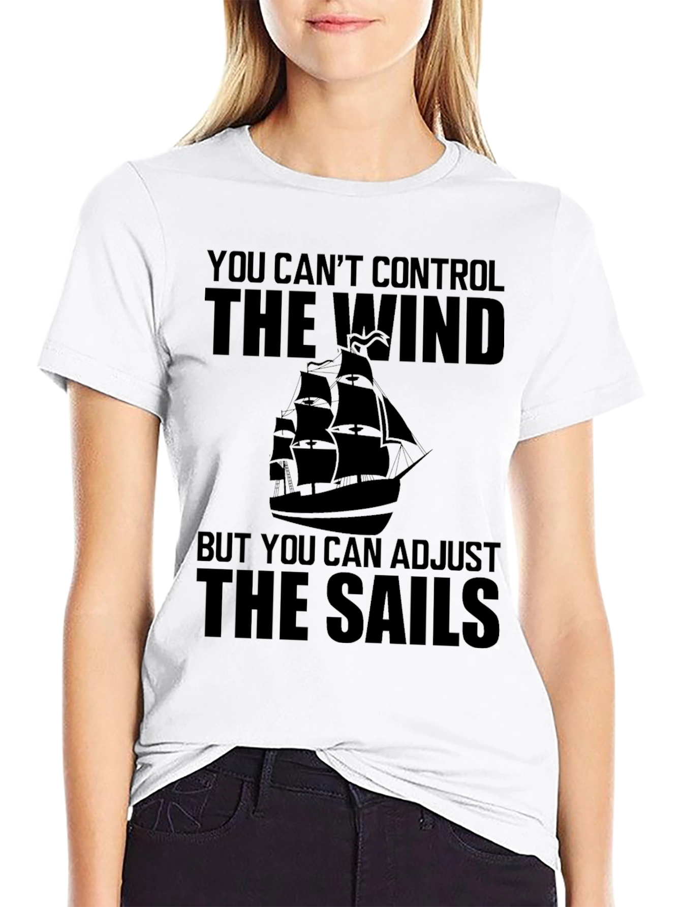 Inspirational Sailing T-Shirt: Adjust Your Sails