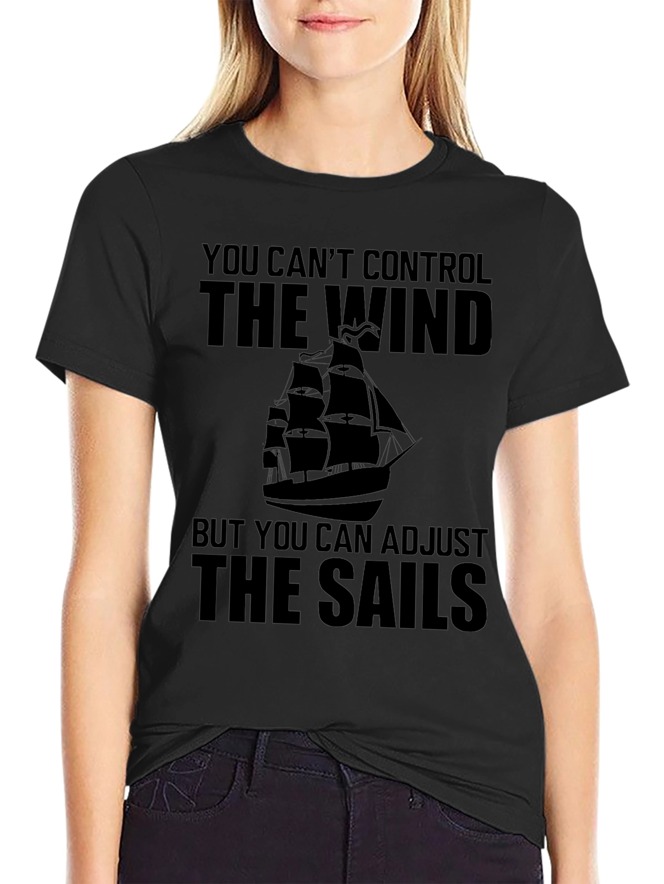Inspirational Sailing T-Shirt: Adjust Your Sails