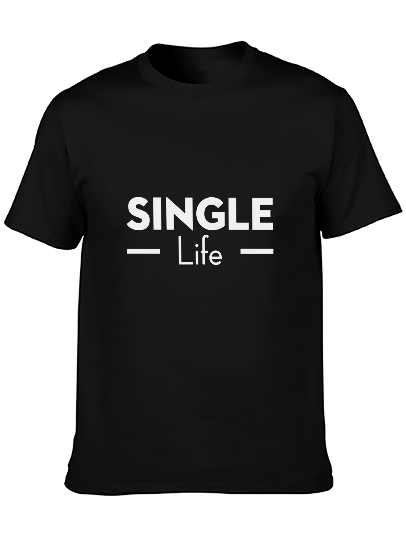 Single Life T-Shirt - Black Casual Tee