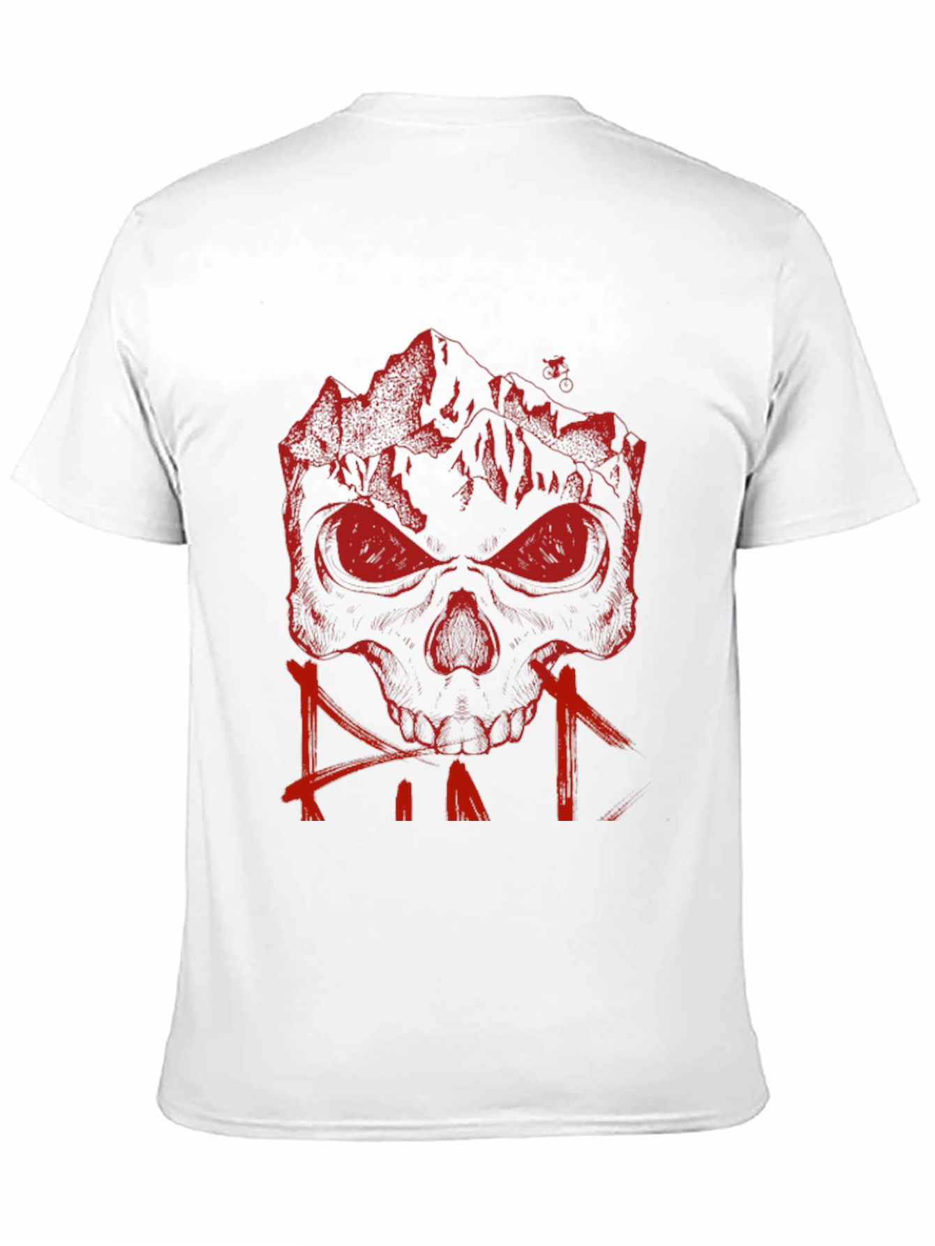 Mountain Skull Graphic Tee - Black