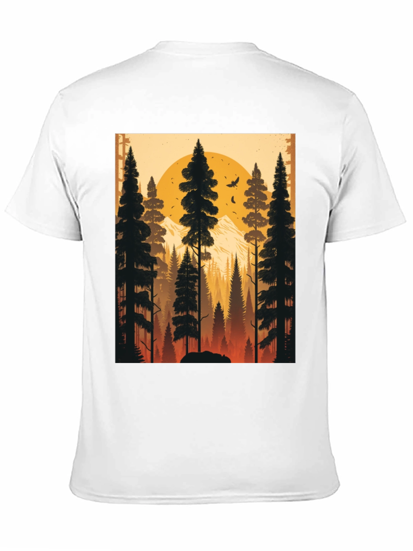 Nature Sunset Graphic Tee - Mens Black T-Shirt
