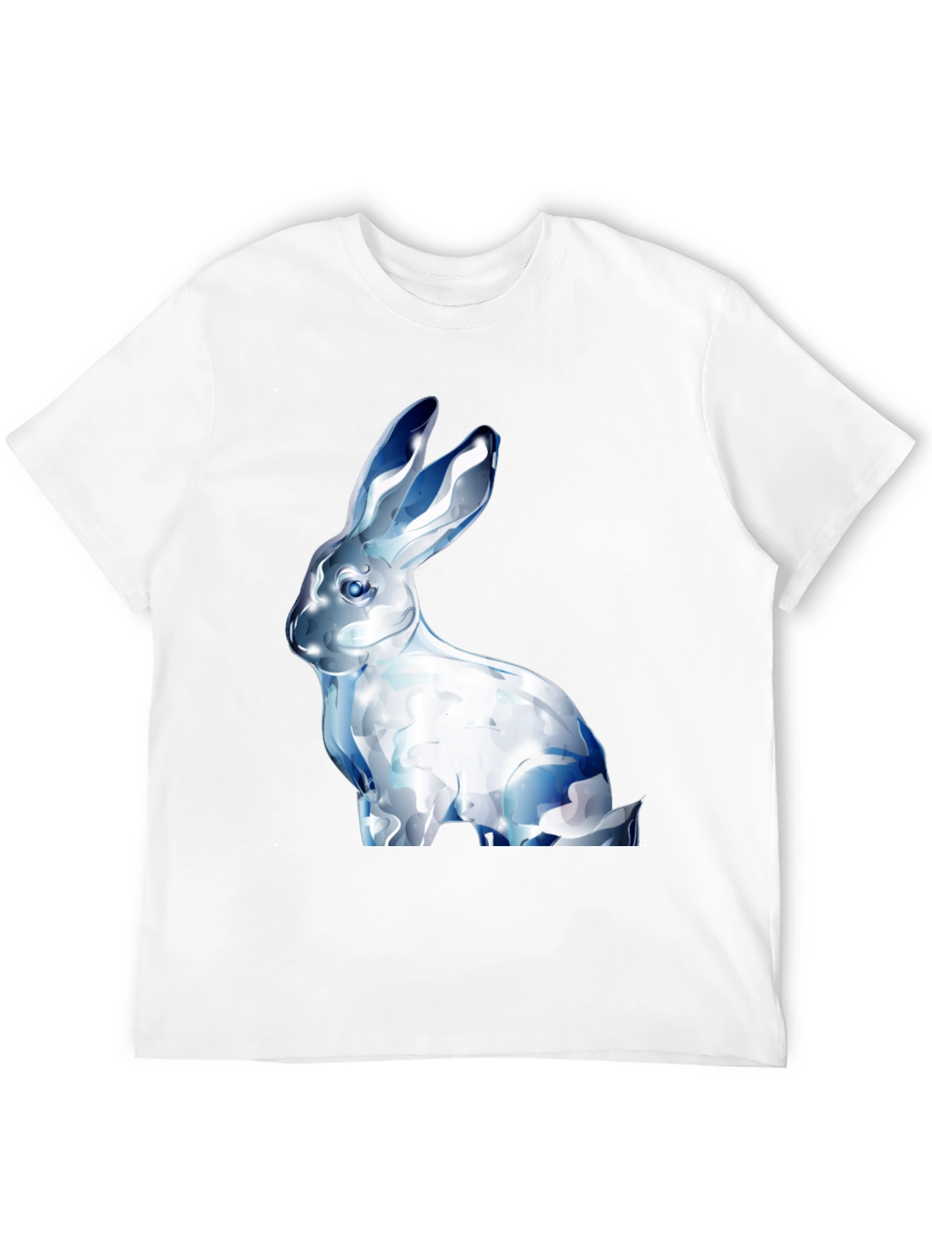 Crystal Rabbit Graphic Black T-Shirt