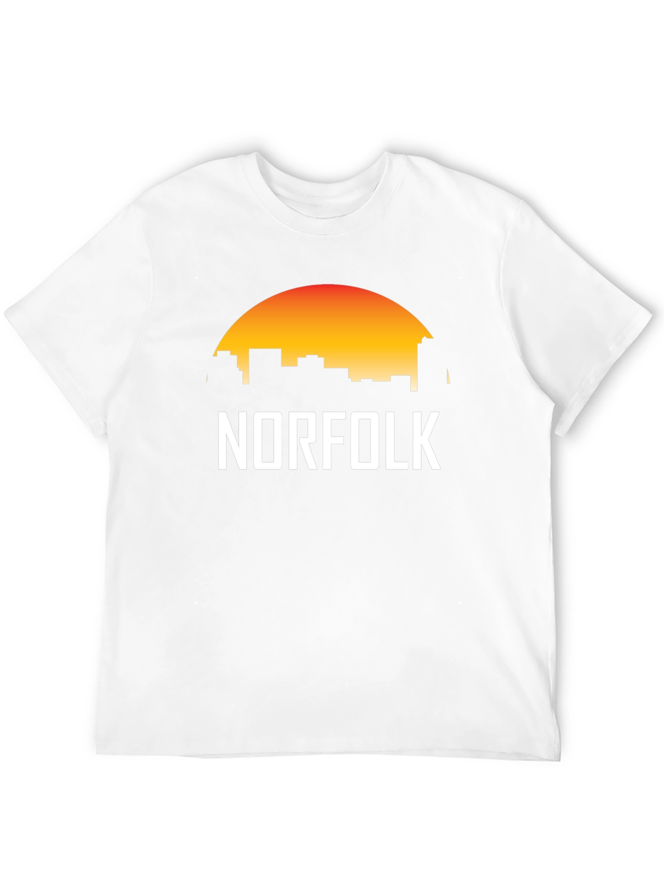 Norfolk Skyline Graphic Tee - Sunset Cityscape T-Shirt