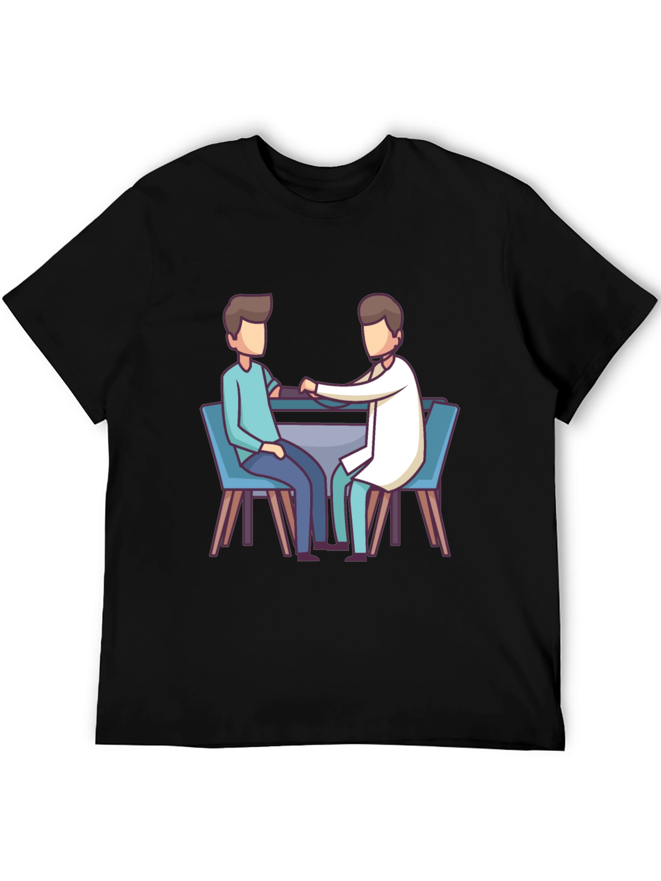 Doctor Visit Graphic Tee - Black Cotton T-Shirt