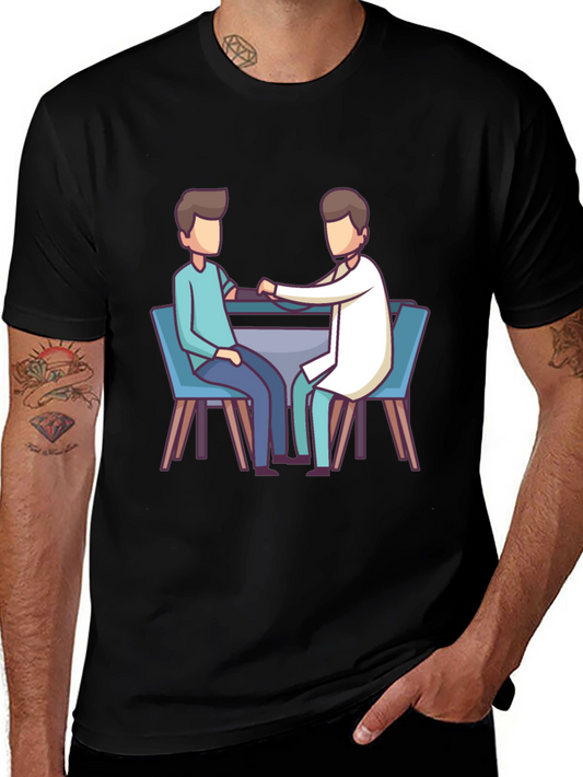 Doctor Visit Graphic Tee - Black Cotton T-Shirt