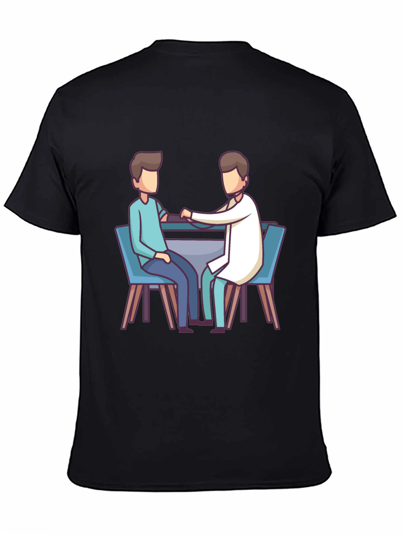 Doctor Visit Graphic Tee - Black Cotton T-Shirt