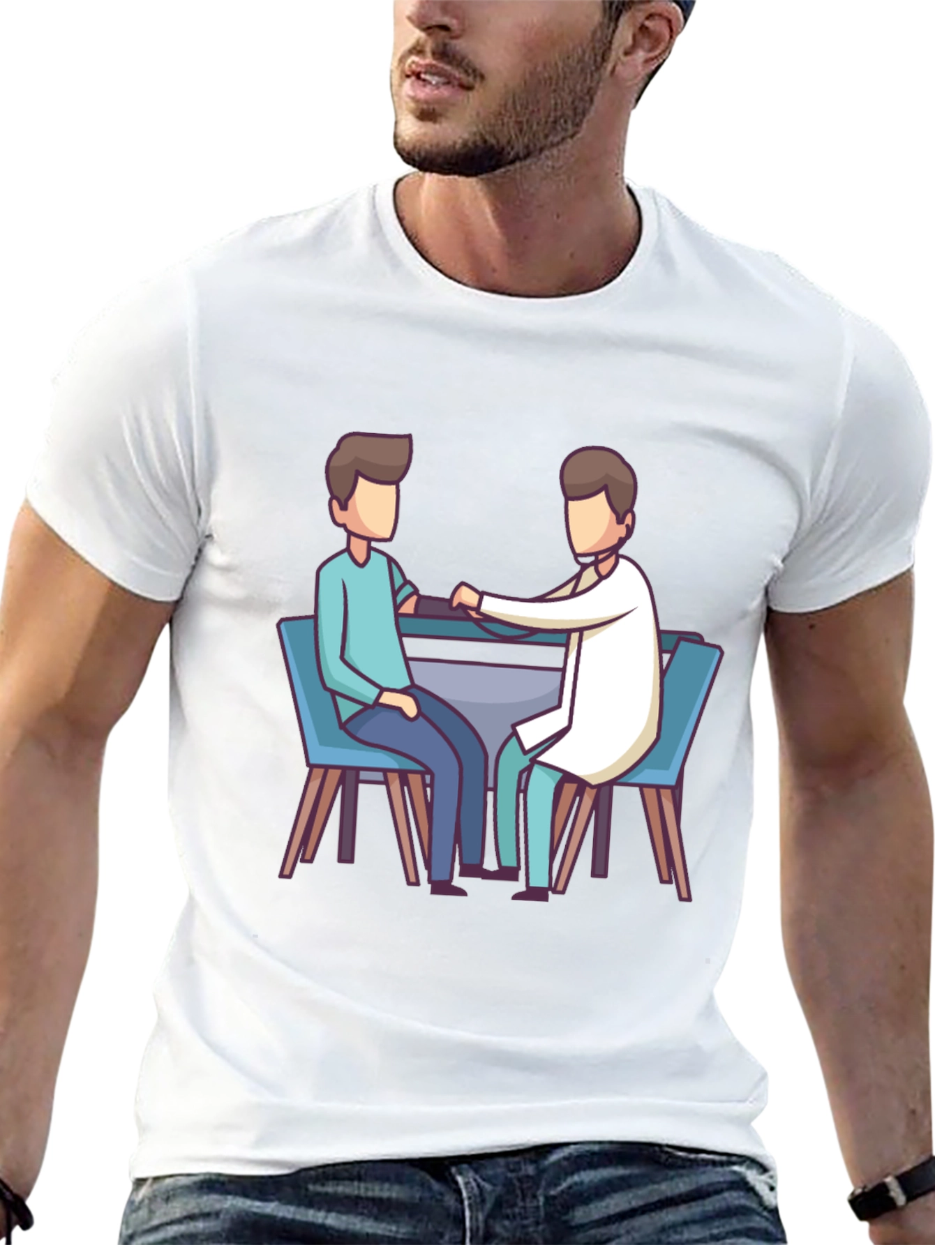 Doctor Visit Graphic Tee - Black Cotton T-Shirt