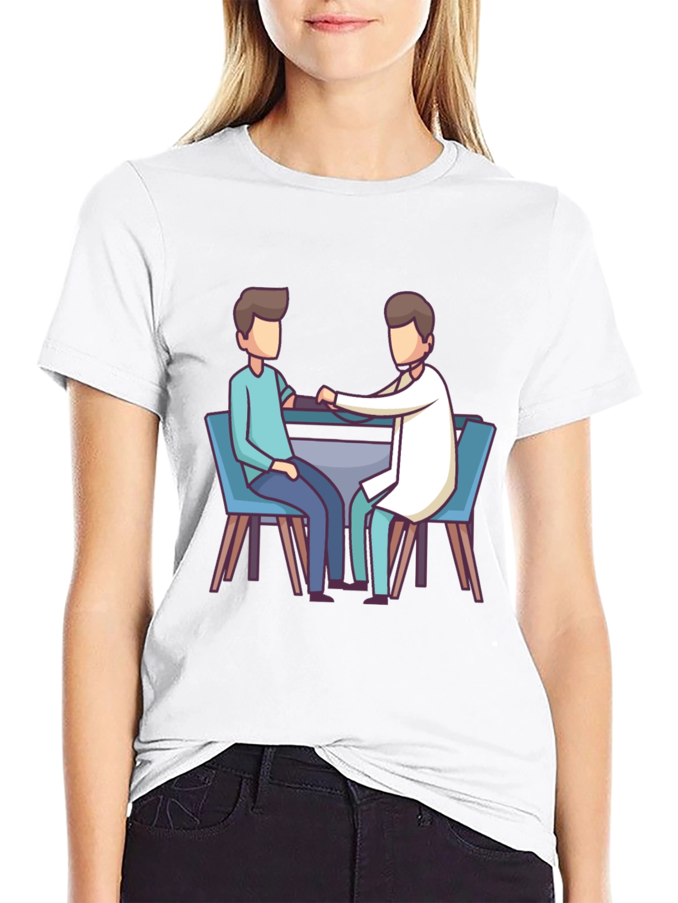 Doctor Visit Graphic Tee - Black Cotton T-Shirt