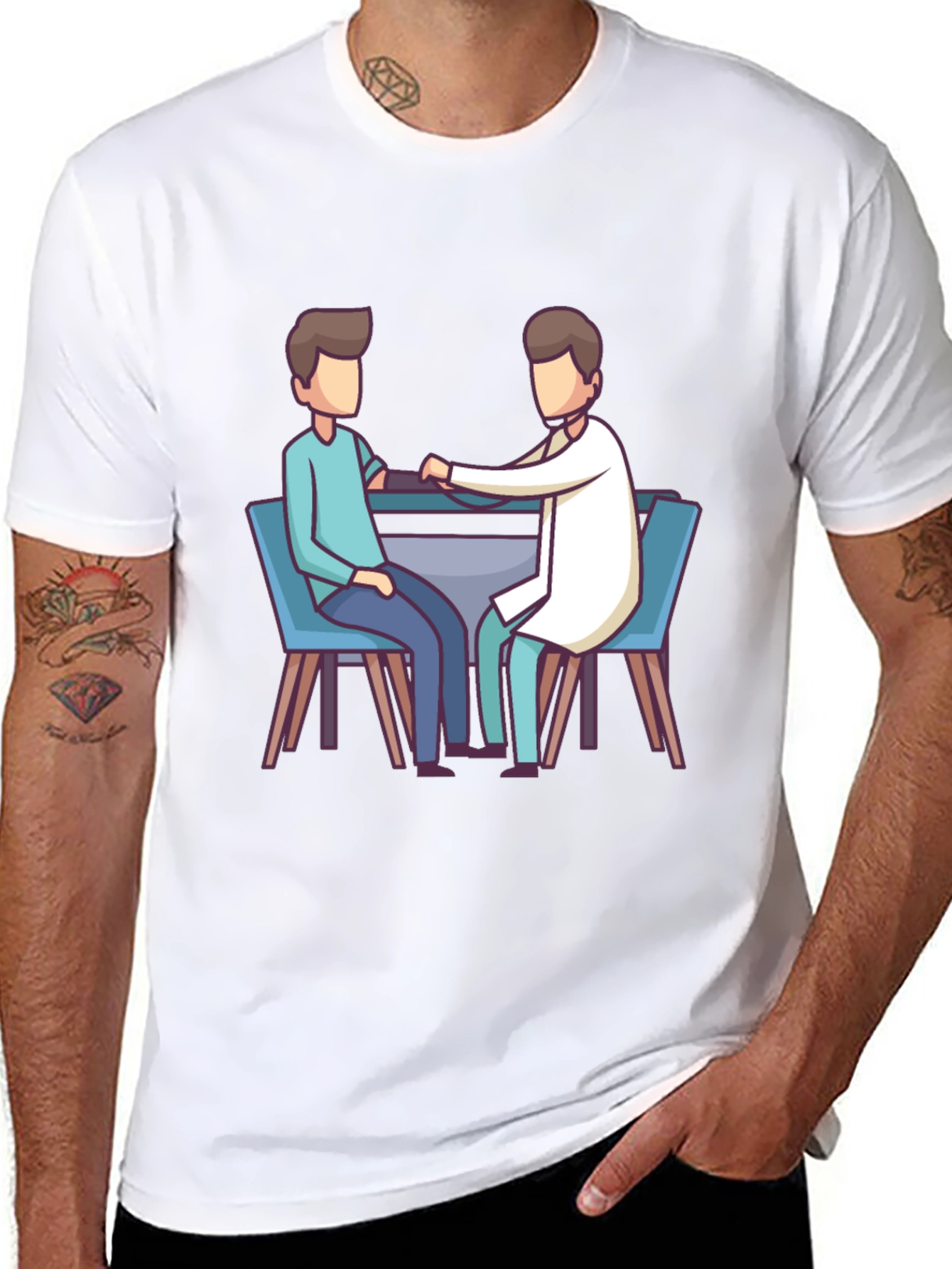 Doctor Visit Graphic Tee - Black Cotton T-Shirt