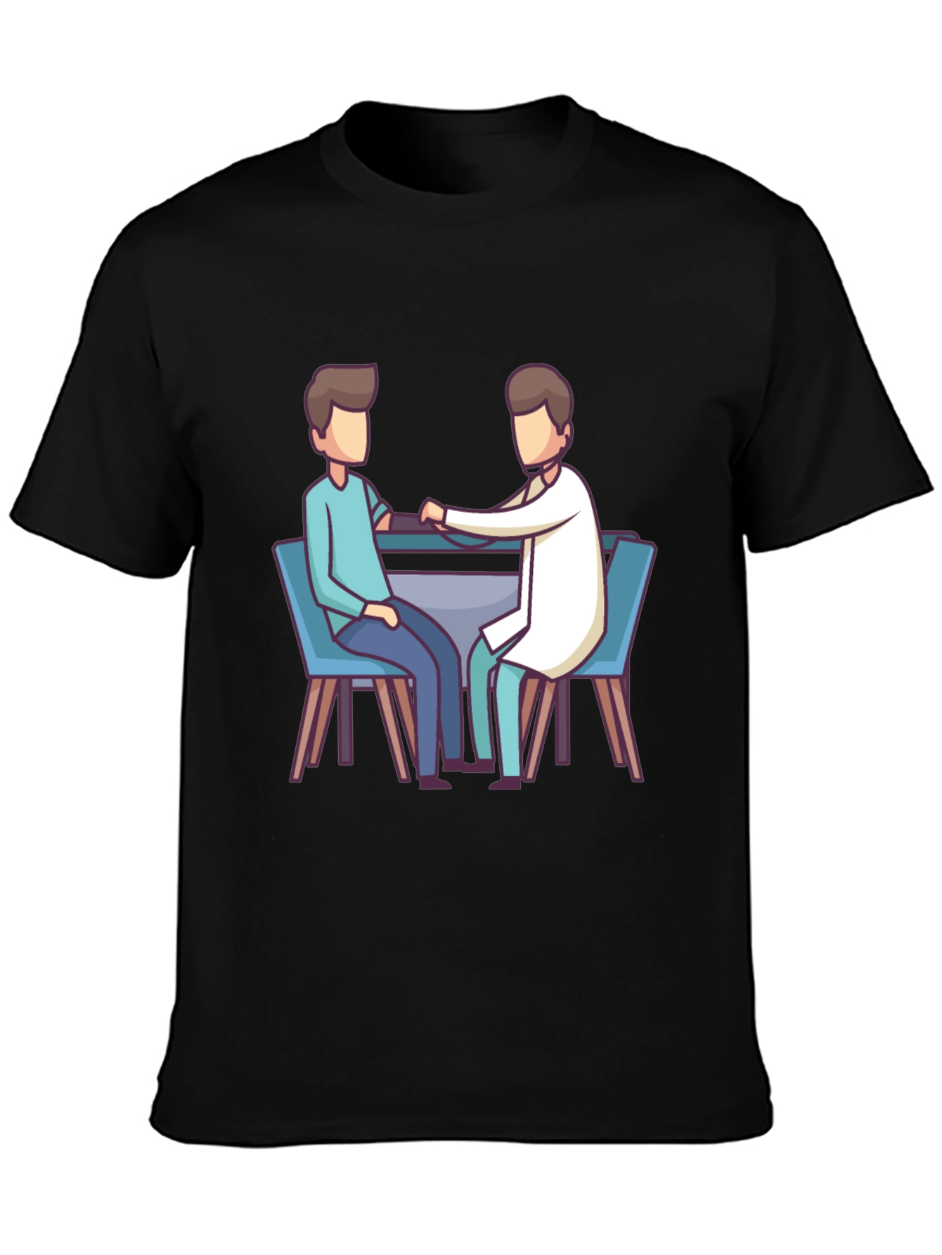 Doctor Visit Graphic Tee - Black Cotton T-Shirt