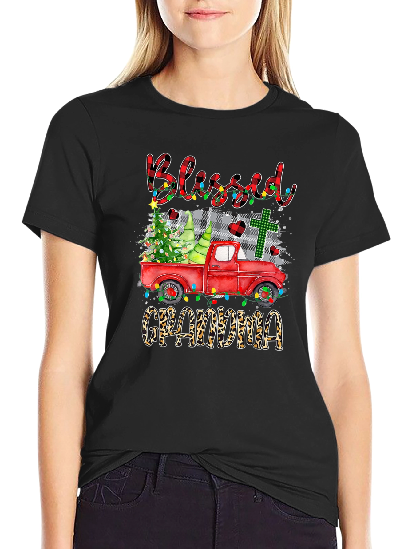 Blessed Grandma Christmas Truck T-Shirt