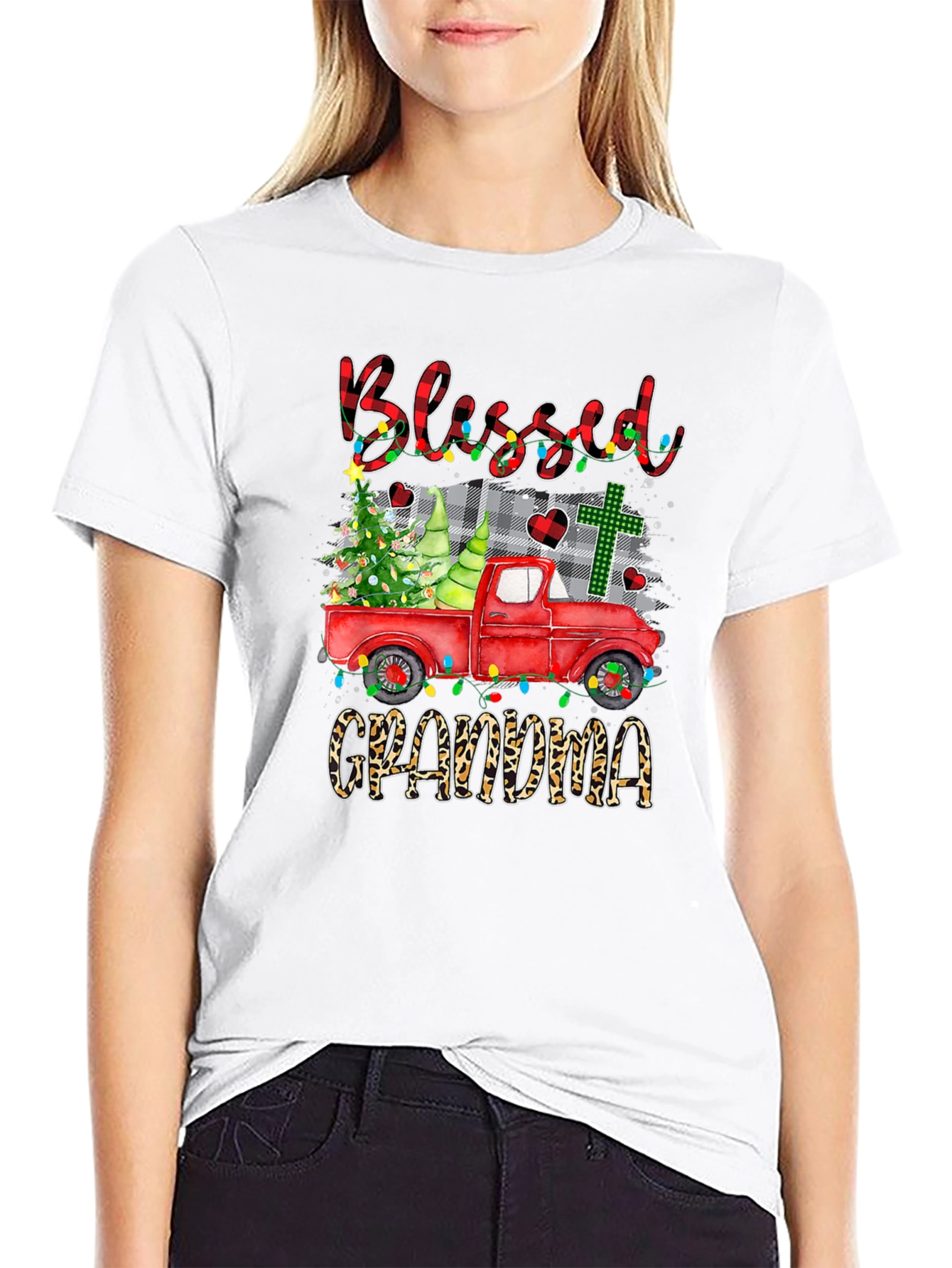 Blessed Grandma Christmas Truck T-Shirt