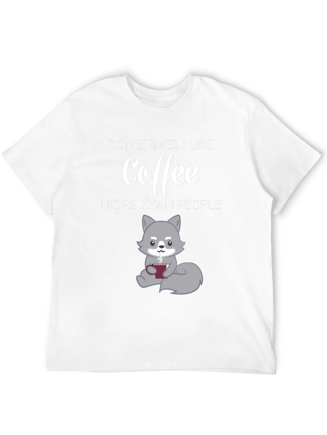 Coffee Lover T-Shirt - Wolf Design