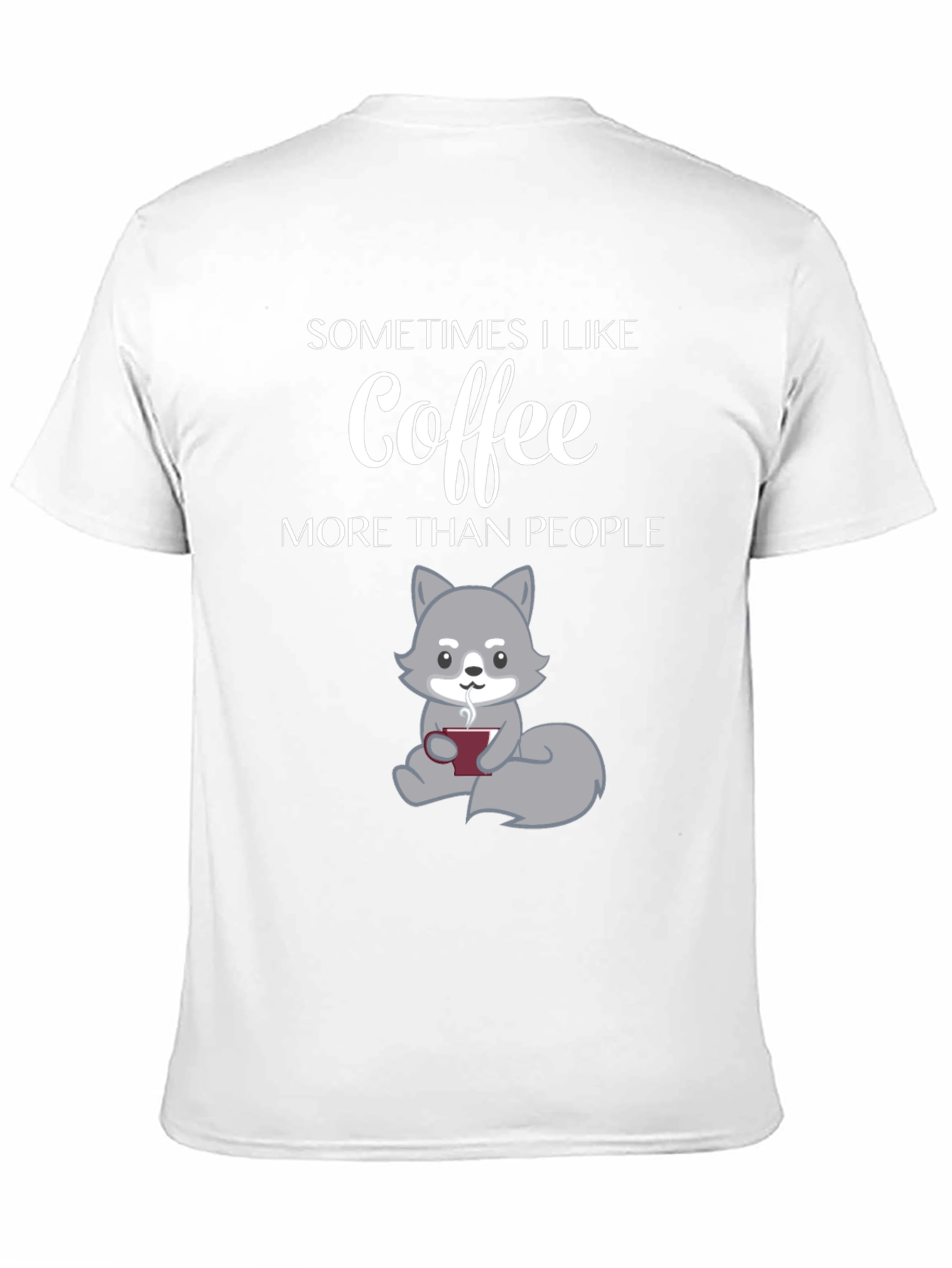 Coffee Lover T-Shirt - Wolf Design
