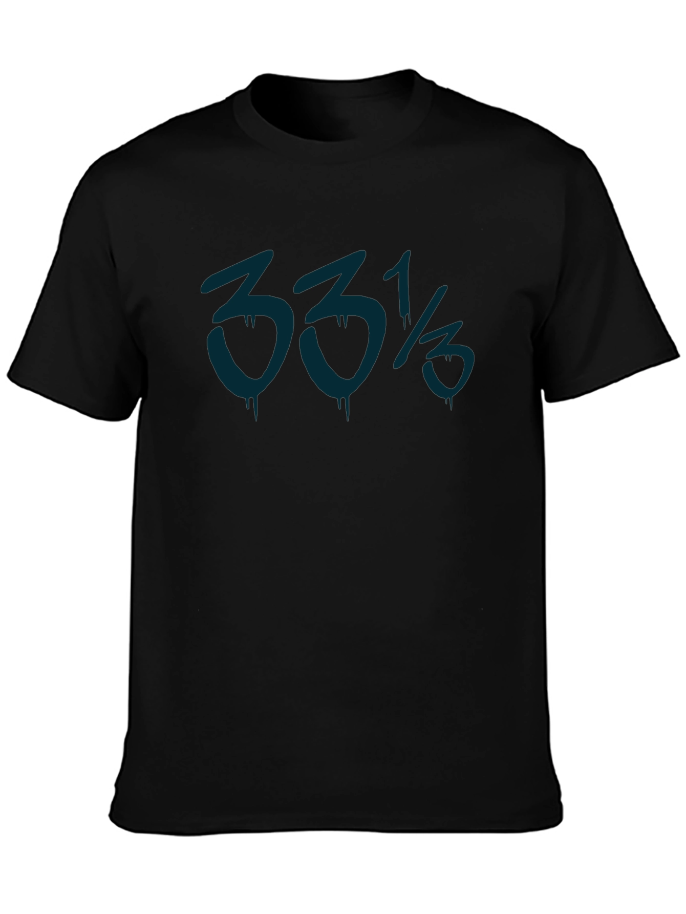 33 1/3 RPM Graphic Tee - Black Casual T-Shirt