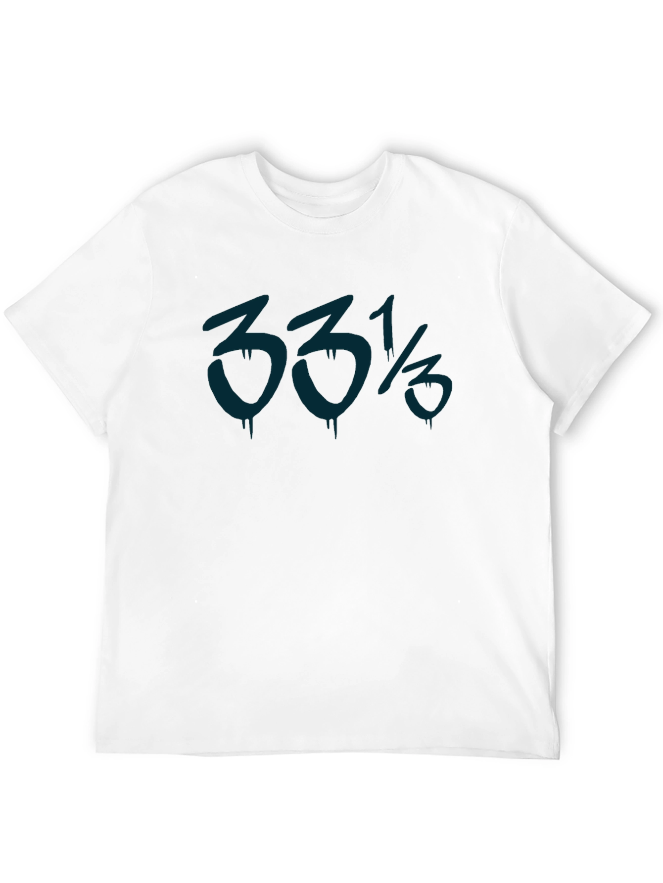 33 1/3 RPM Graphic Tee - Black Casual T-Shirt