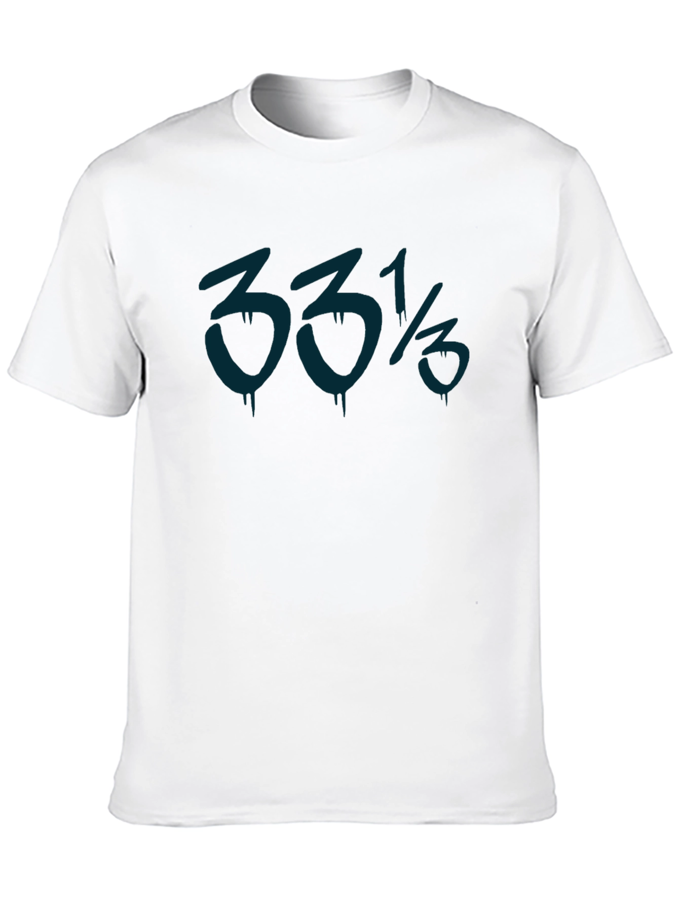 33 1/3 RPM Graphic Tee - Black Casual T-Shirt